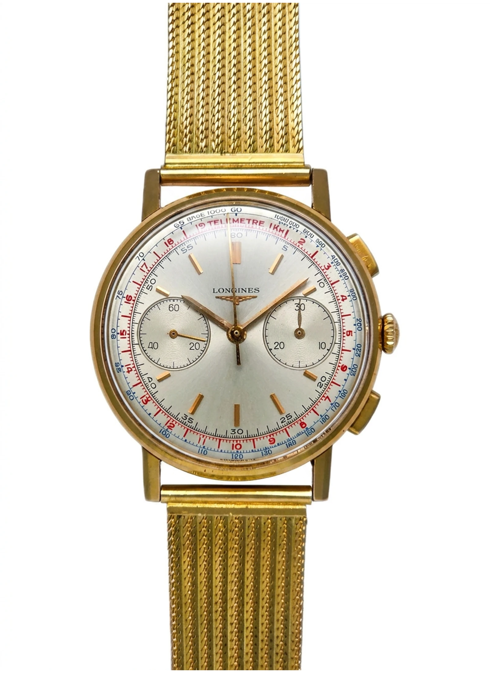 Longines 30ch Flyback Chronograph Pink Gold 7414