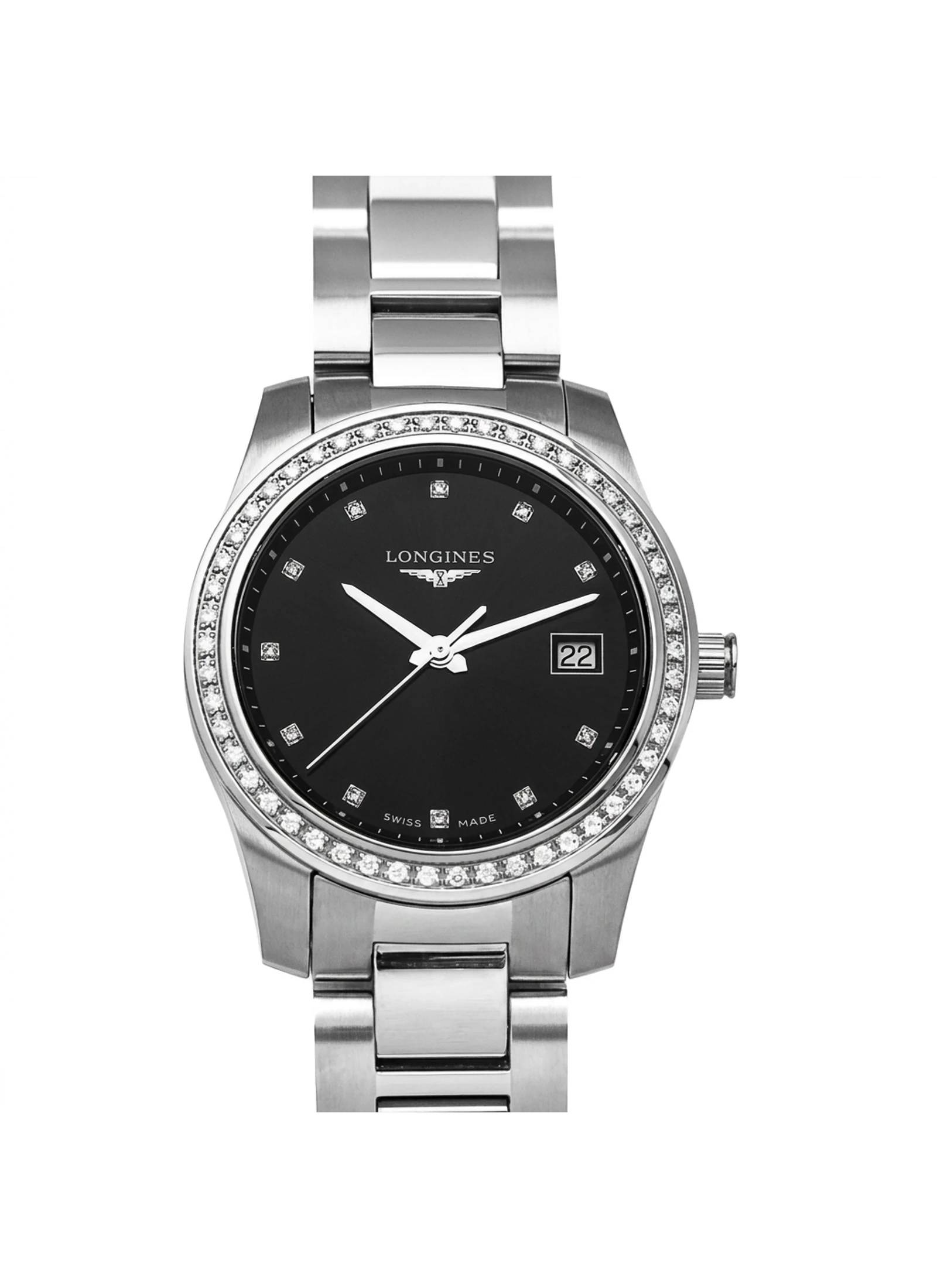 Longines L34000576 - HydroConquest Quartz Black Dial Stainless Steel