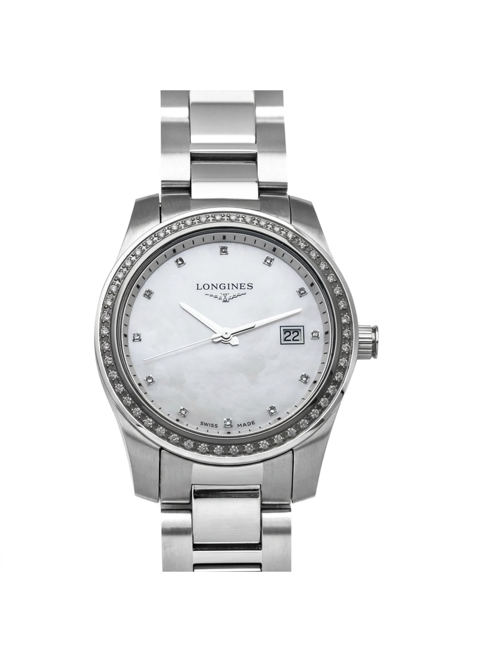 Longines L34010876 - HydroConquest Quartz Mother of pearl Dial Stainless Steel