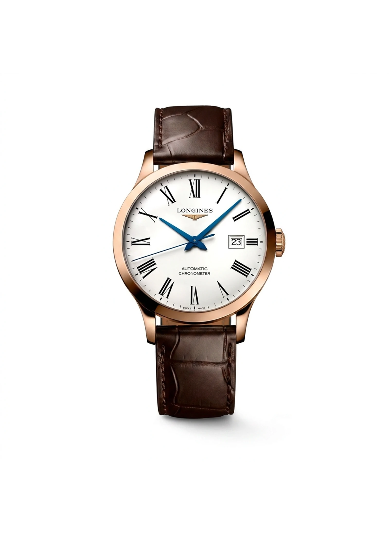 L28208112 - Longines Heritage Automatic White Dial 18kt Rose Gold Unisex Watch