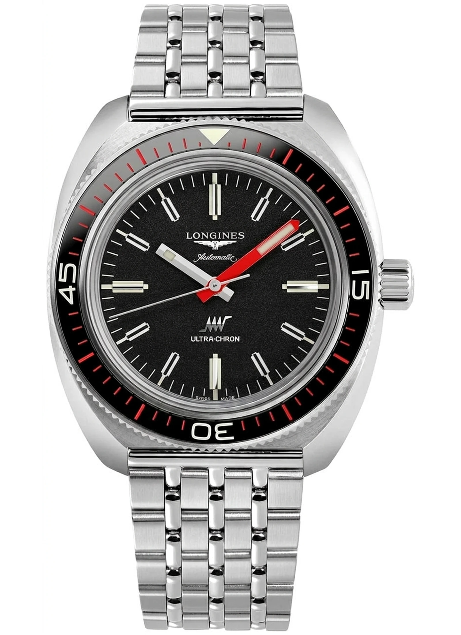 Longines Ultra-chron 8442-1 Steel Dial 36000a/h (1970) 37mm