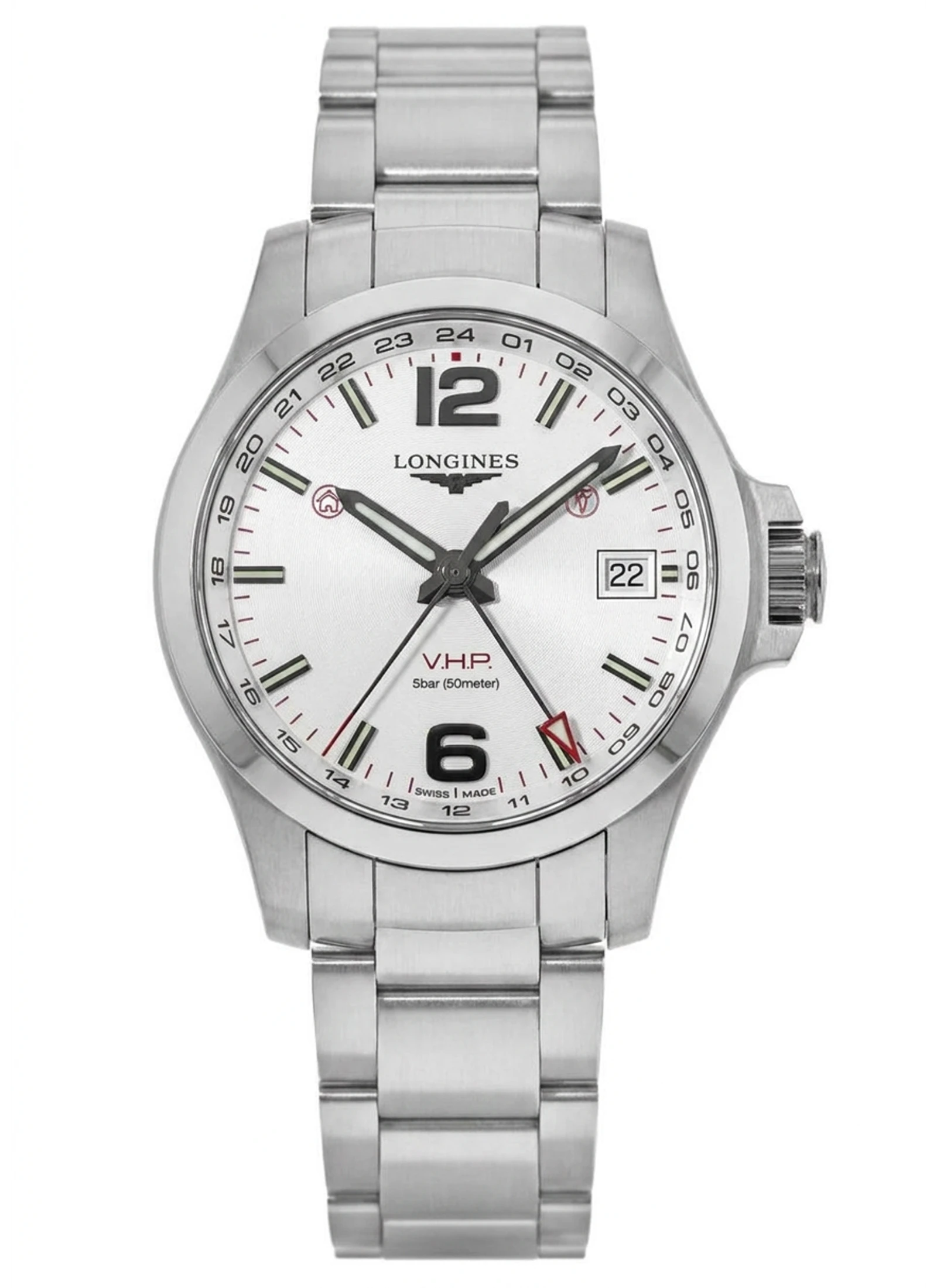 Longines L37284766 - Conquest VHP GMT Quartz Silver Dial