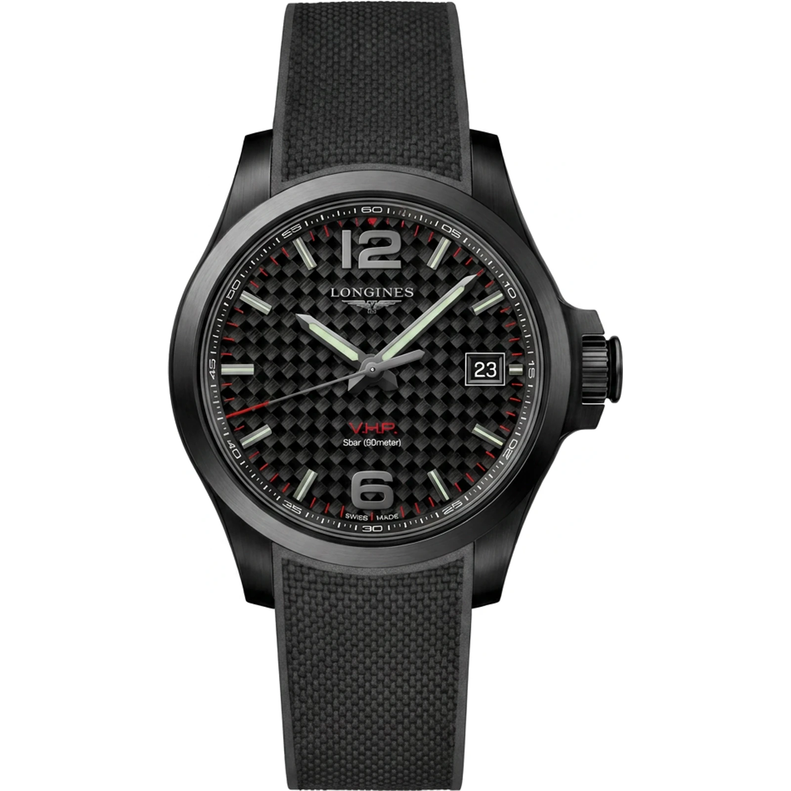 Longines Conquest V.H.P. 41 PVD / Carbon / Rubber L3.716.2.66.9