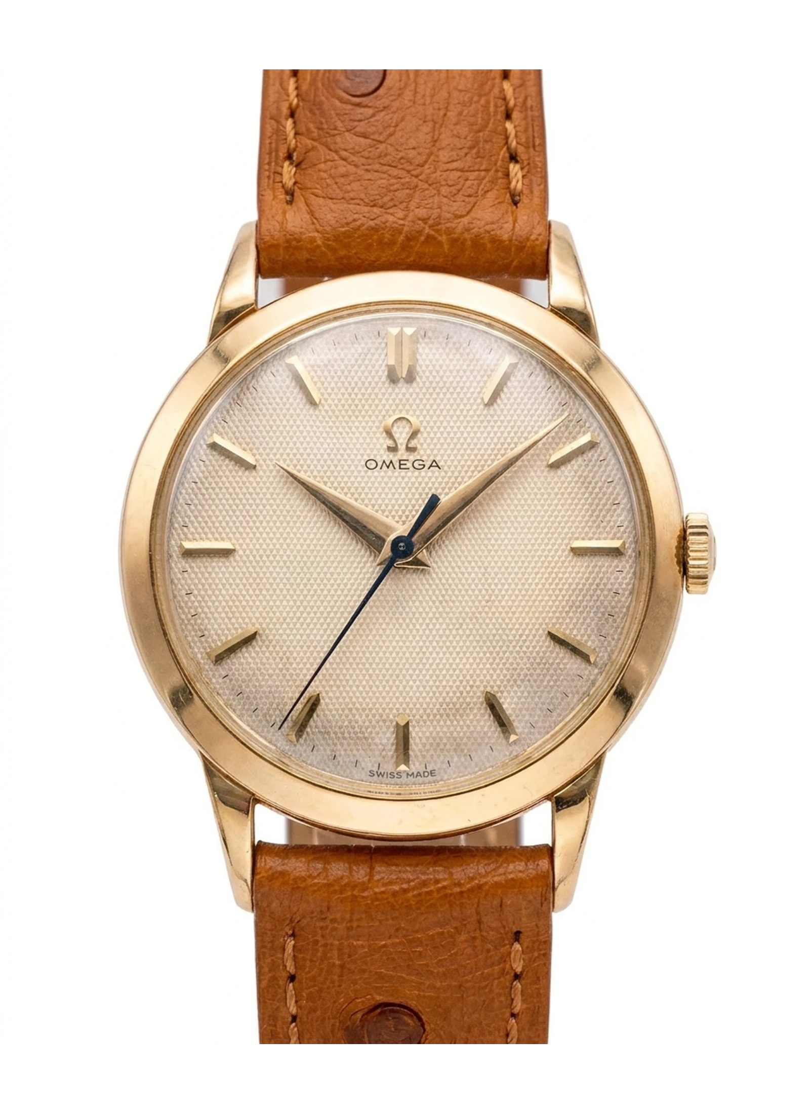 Omega 18K Solid Rose Gold 2686 Honeycomb Dial 36mm 1952