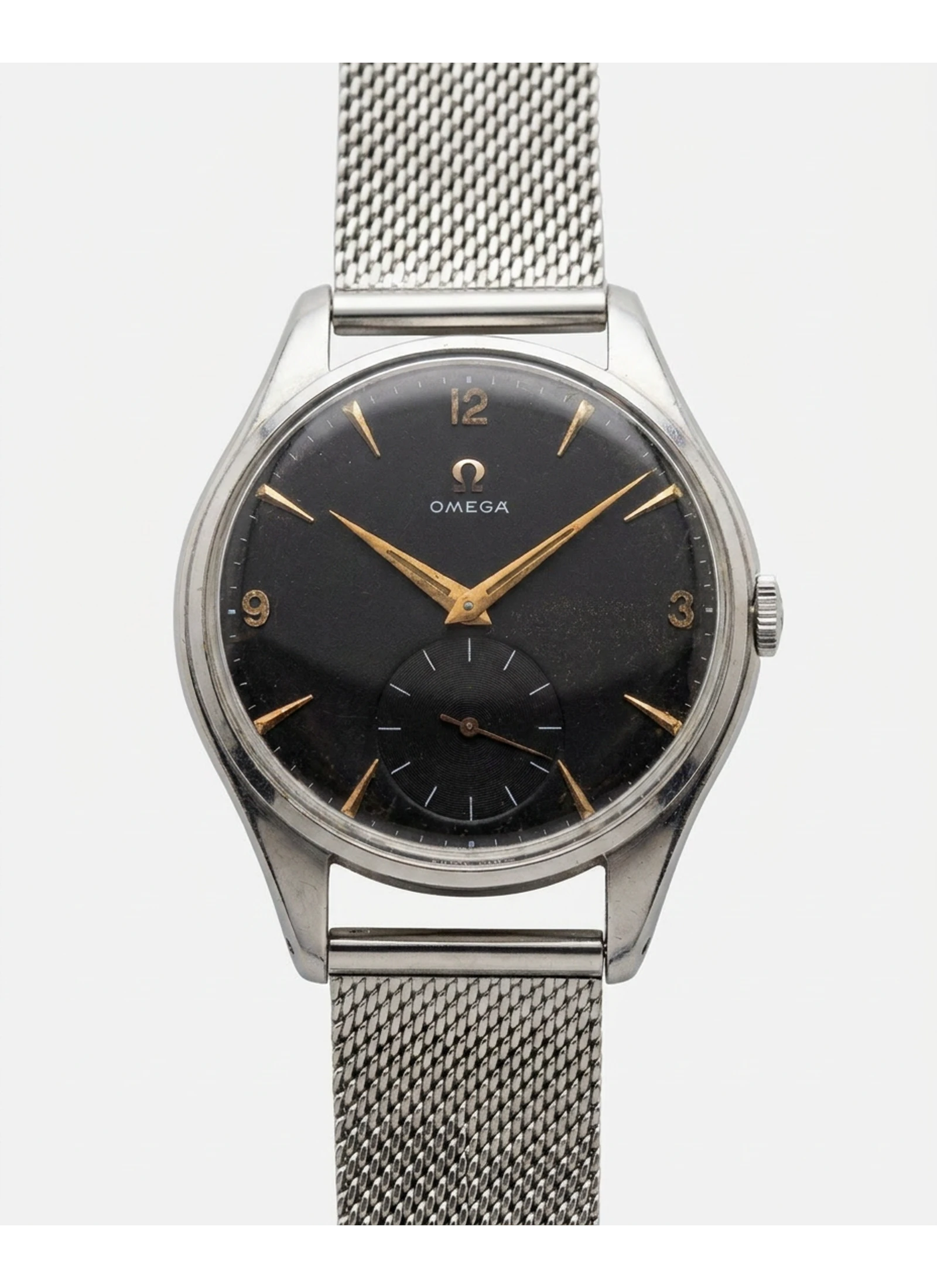 Omega Jumbo 39mm Cal.265 Oversized 2505 Calatrava Stainless Steel Tropical Original Dial 2505-13