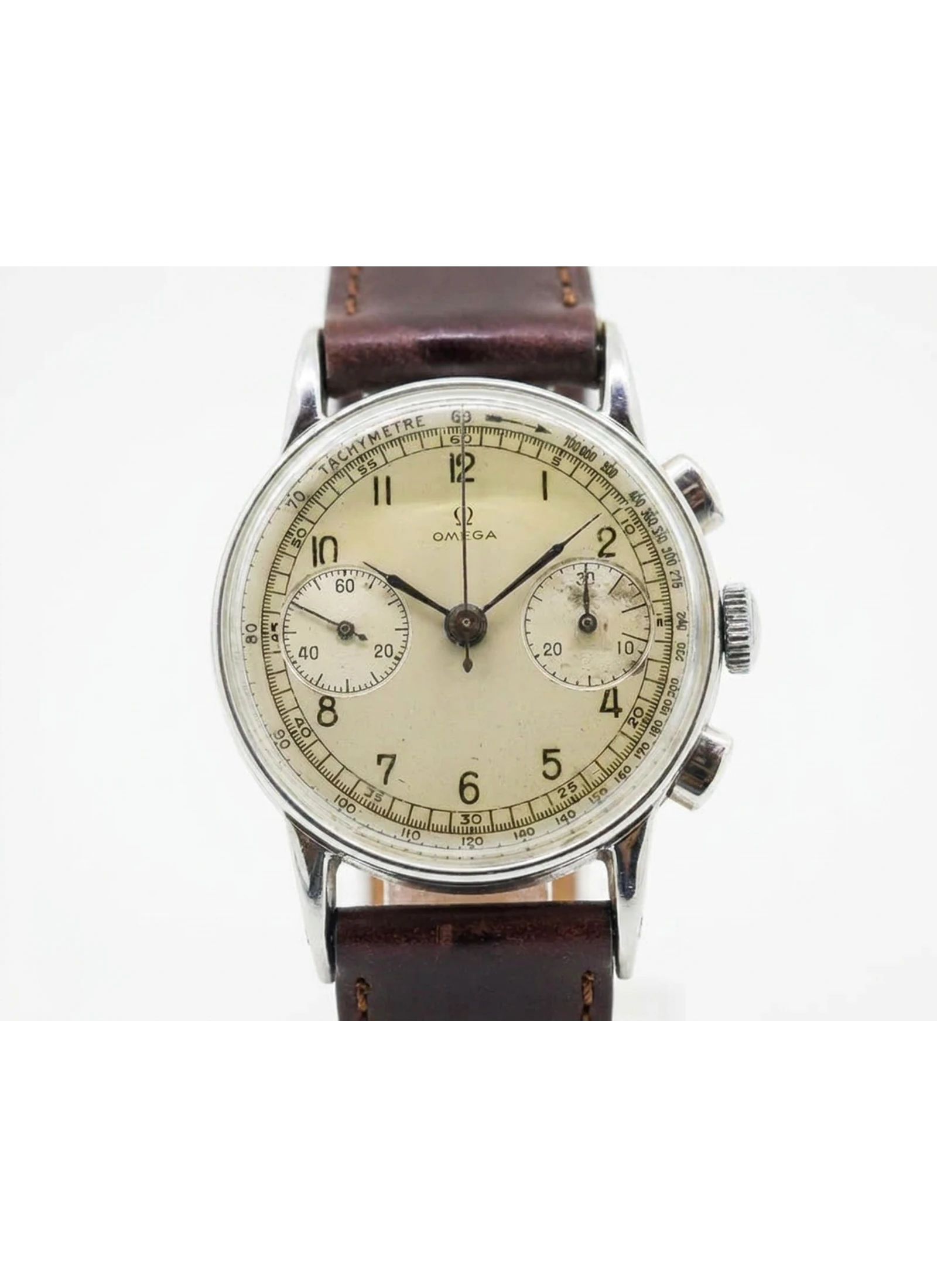 Omega 2404 Manual Chronograph cal 33.3 1947 Gold Plated 80 Microns