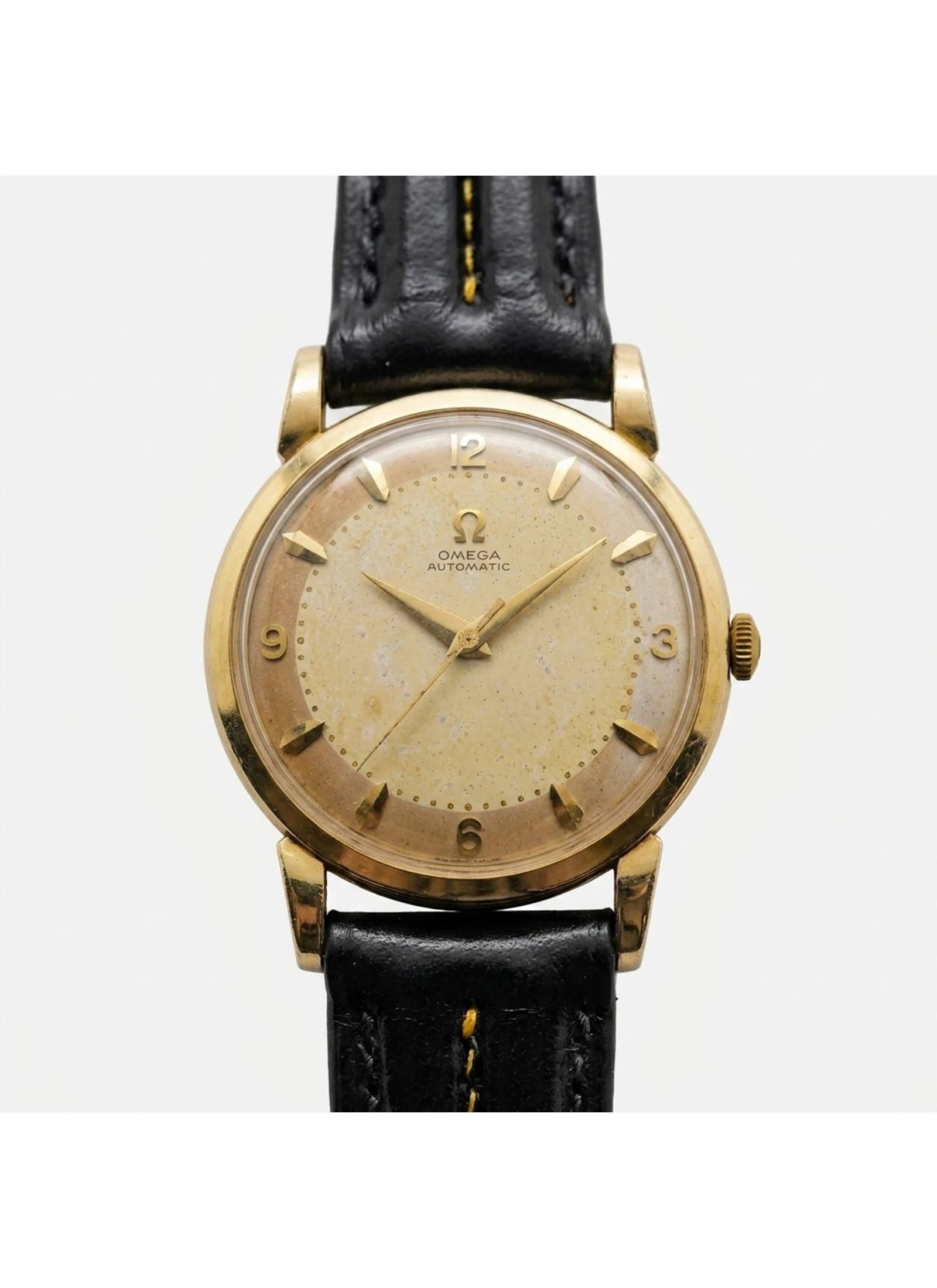 Omega Bumper Automatic Plaque 80Microns Solid Gold 1952 Cal354 2445
