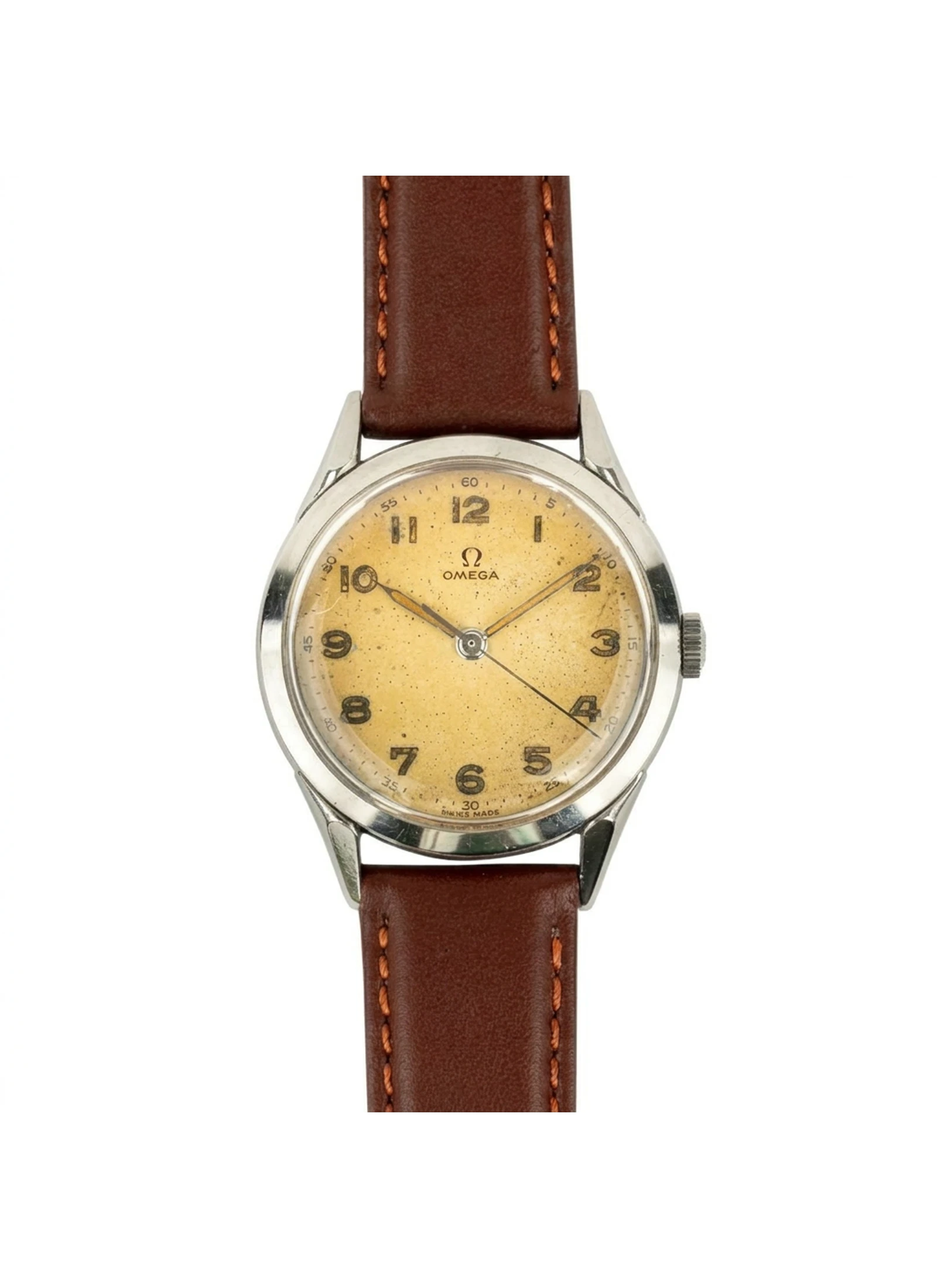2608 Omega 1950 Spiderlugs Patina Arabic numbers