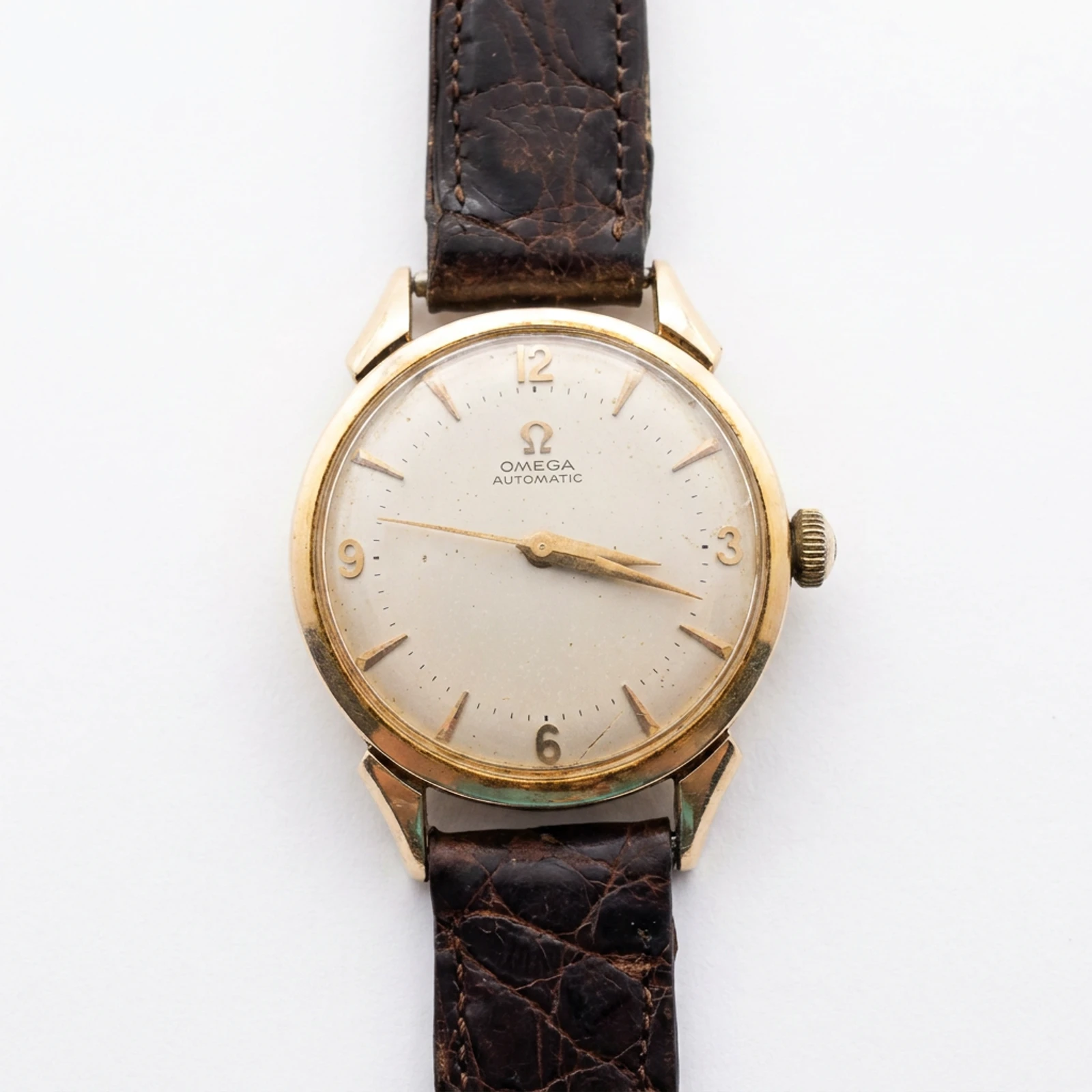 Omega Solid 14K (585)Gold Automatic Cal.351 Classic Two Tone Dial Fancy Lug G6518