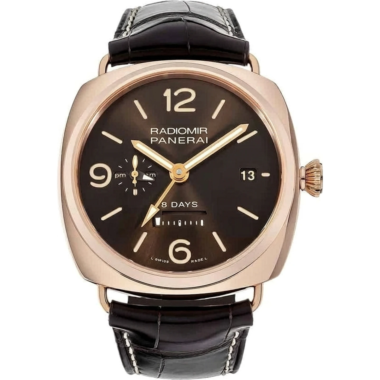 Panerai 395 Radiomir 8 Days Gmt Rosso PAM00395 Pink Gold