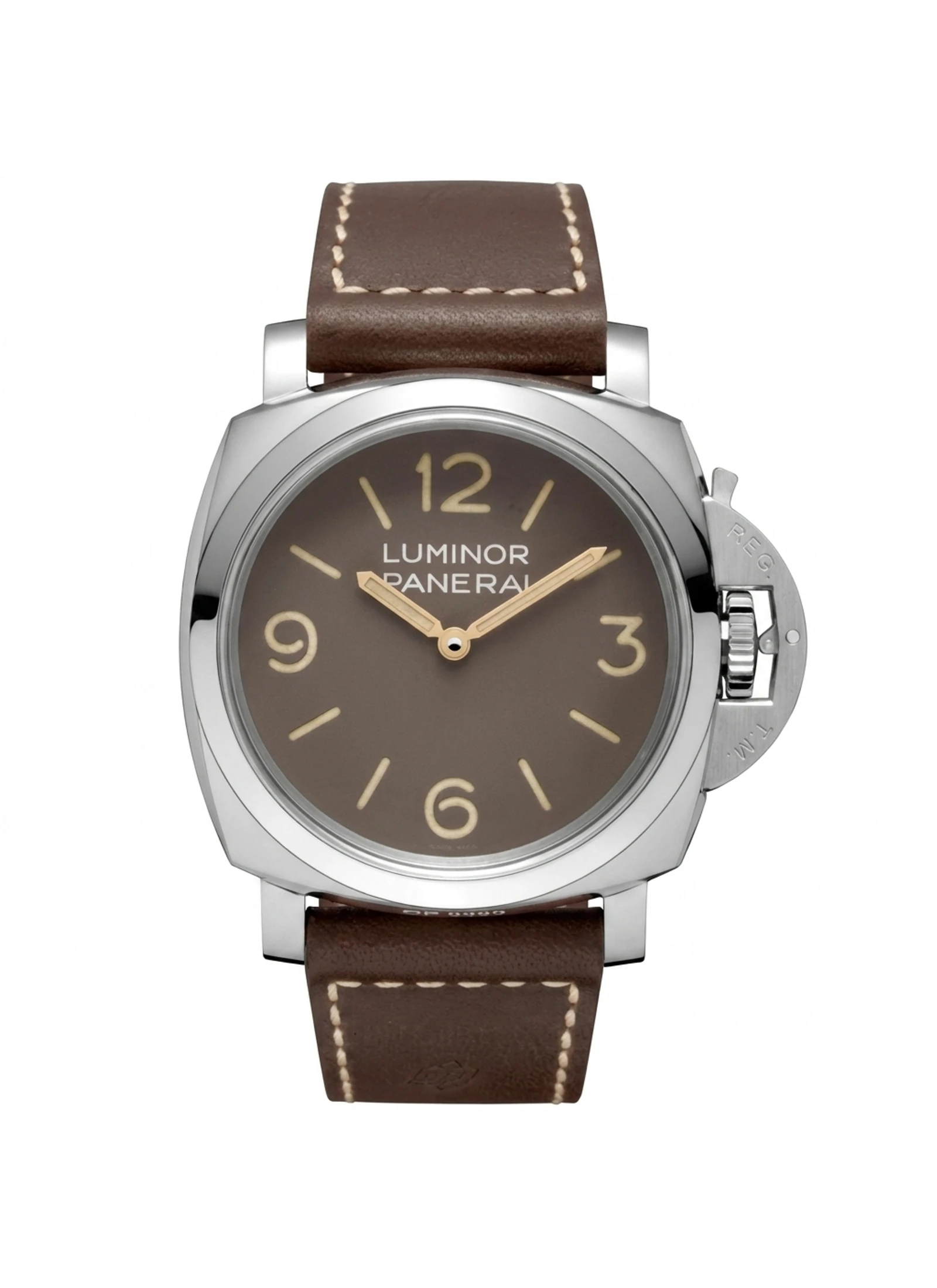 Panerai Luminor 1950 3 Days 47 Pam 663 Mm 00663 Brown Dial PAM00663