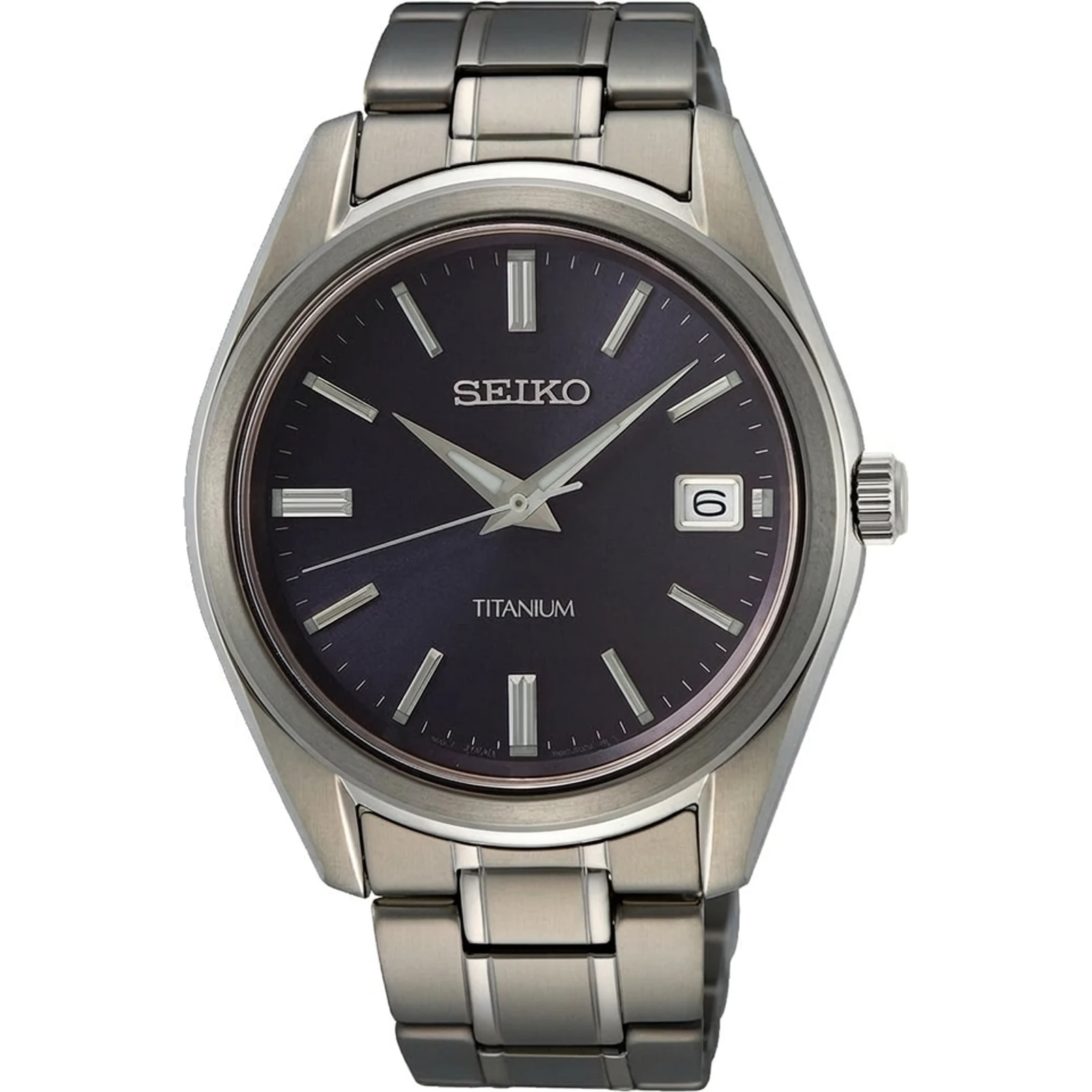 Seiko Men's SUR373P1 Heren Titanium Blue Dial Watch