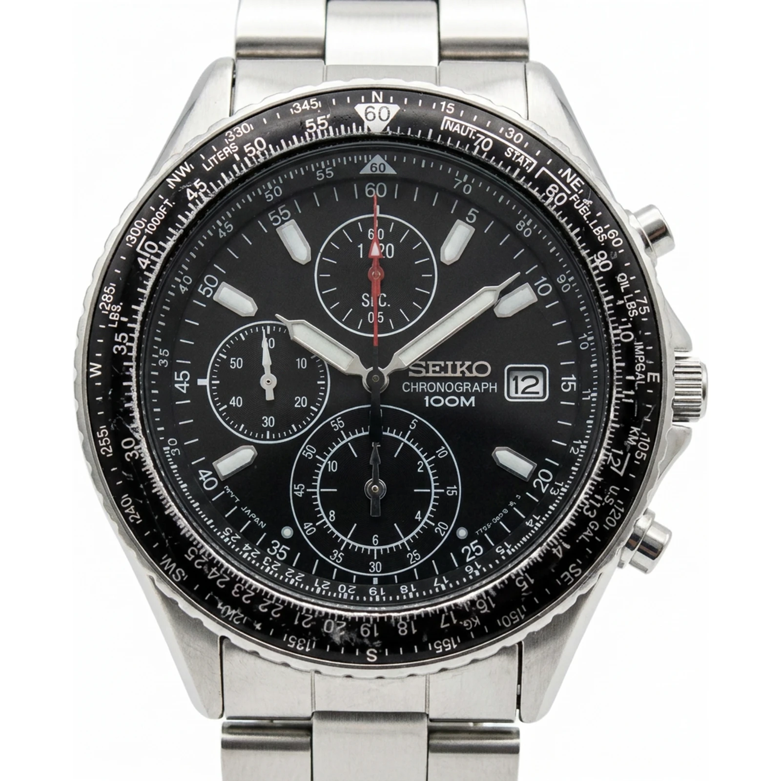 SEIKO SND253 7T92-0CF0 Quartz Pilot Chrono JAPAN W822 JDM 7T920CF0