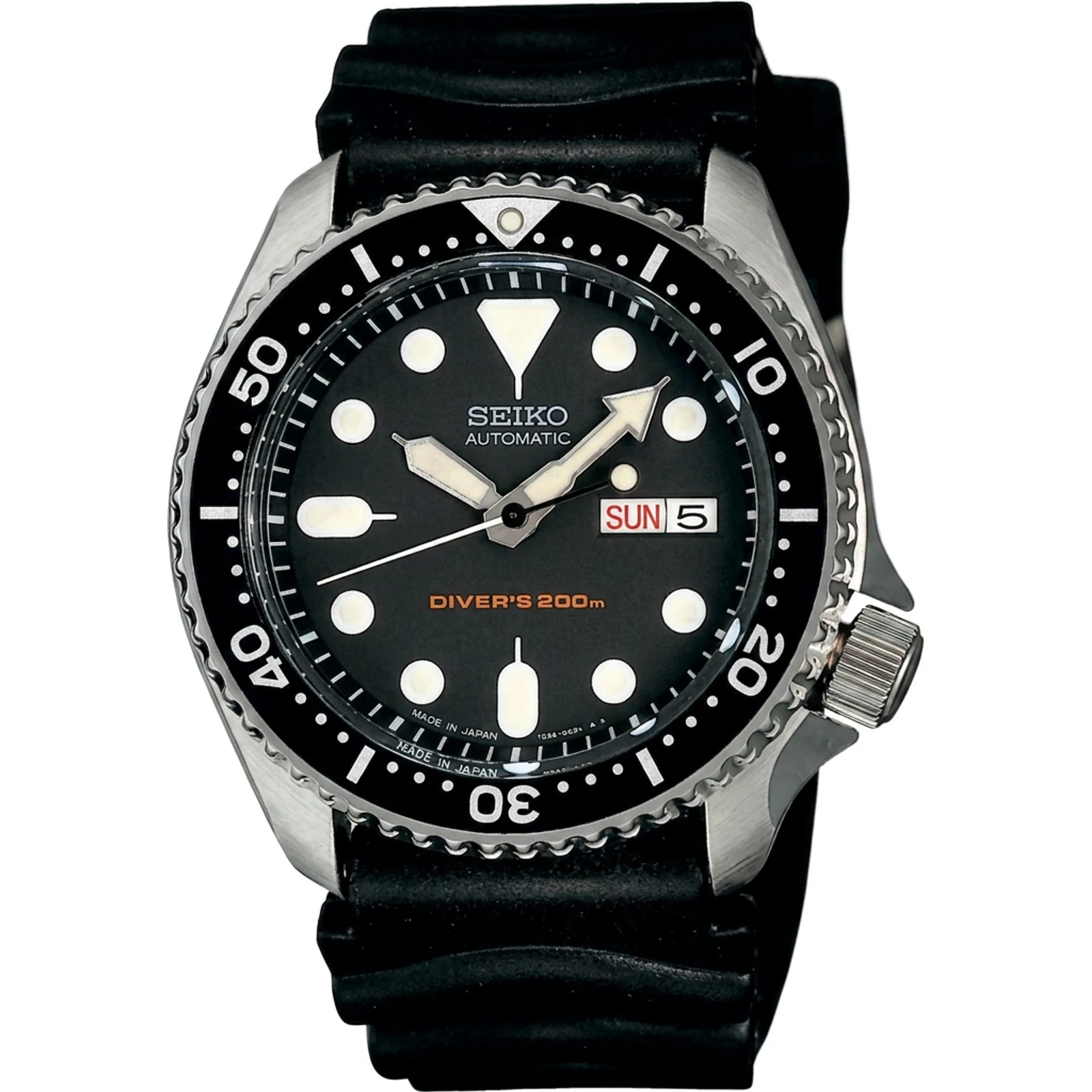 Seiko Scuba Divers Watch Scuba SKX007 Black Boy 7S26-0020 Automatic 200m