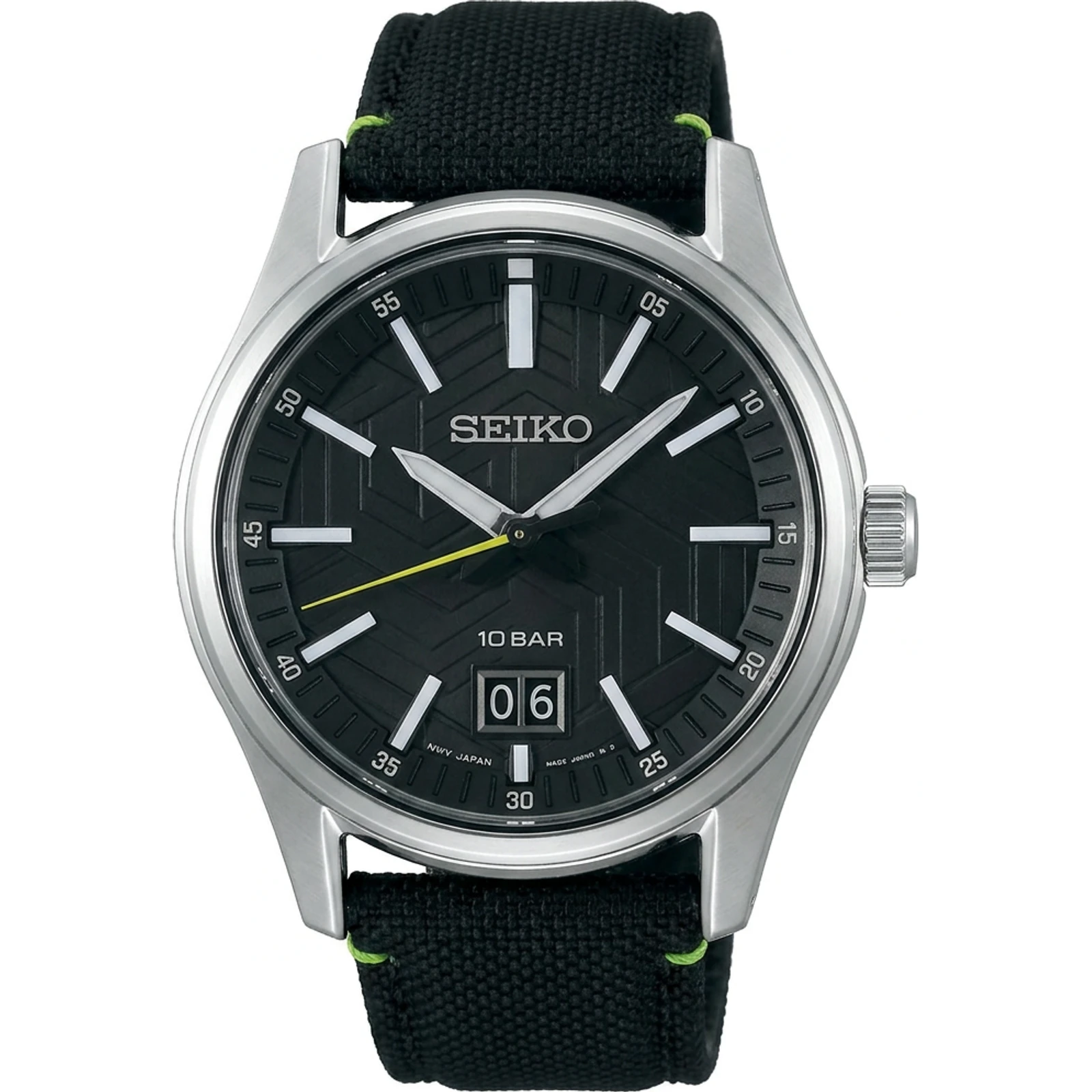 Seiko Men's SUR517P1 Discover More Black Dial Watch