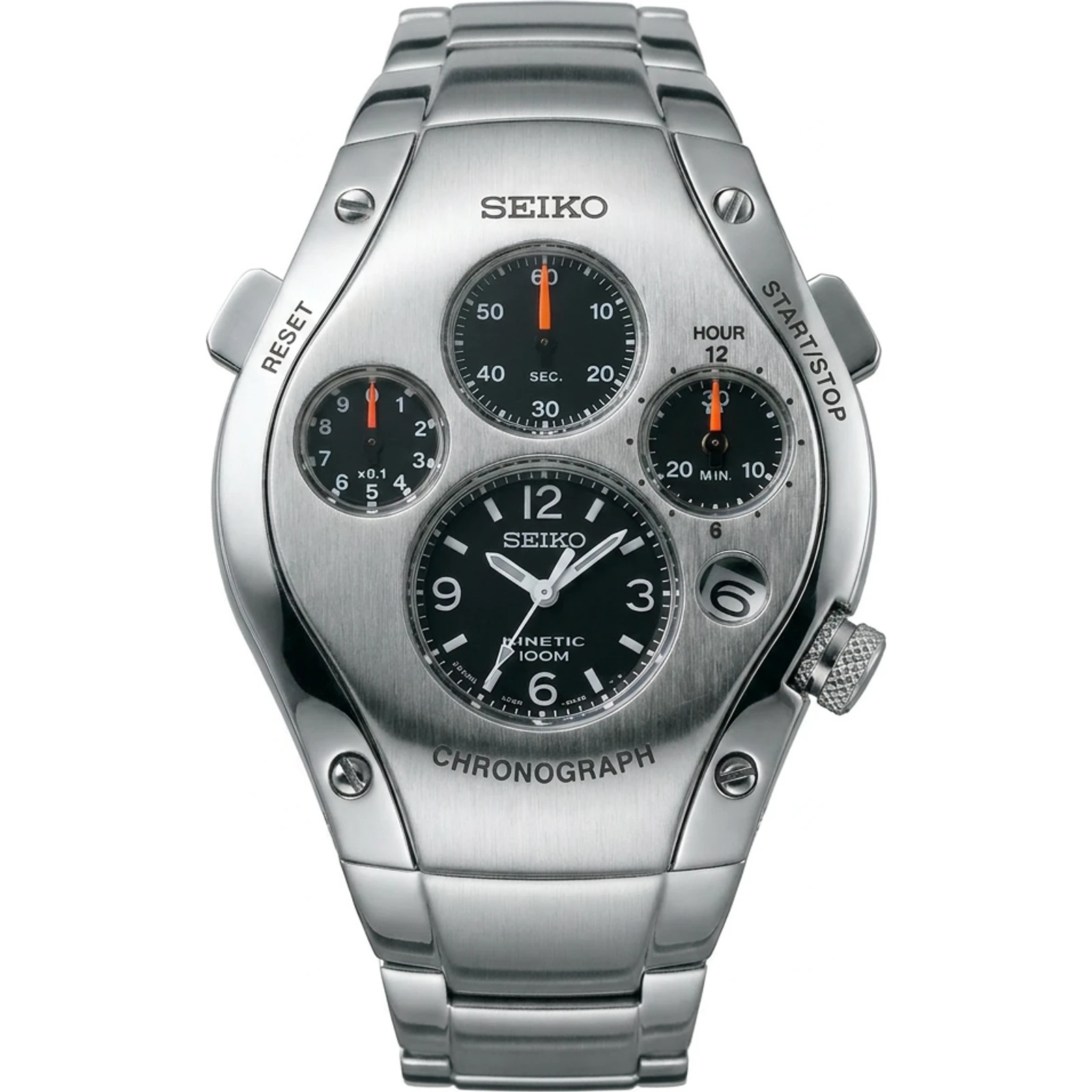 [EXC+5] SEIKO Sportura SBCG001 9T82-0A50 KINETIC Chrono Men Watch JAPAN W673 JDM
