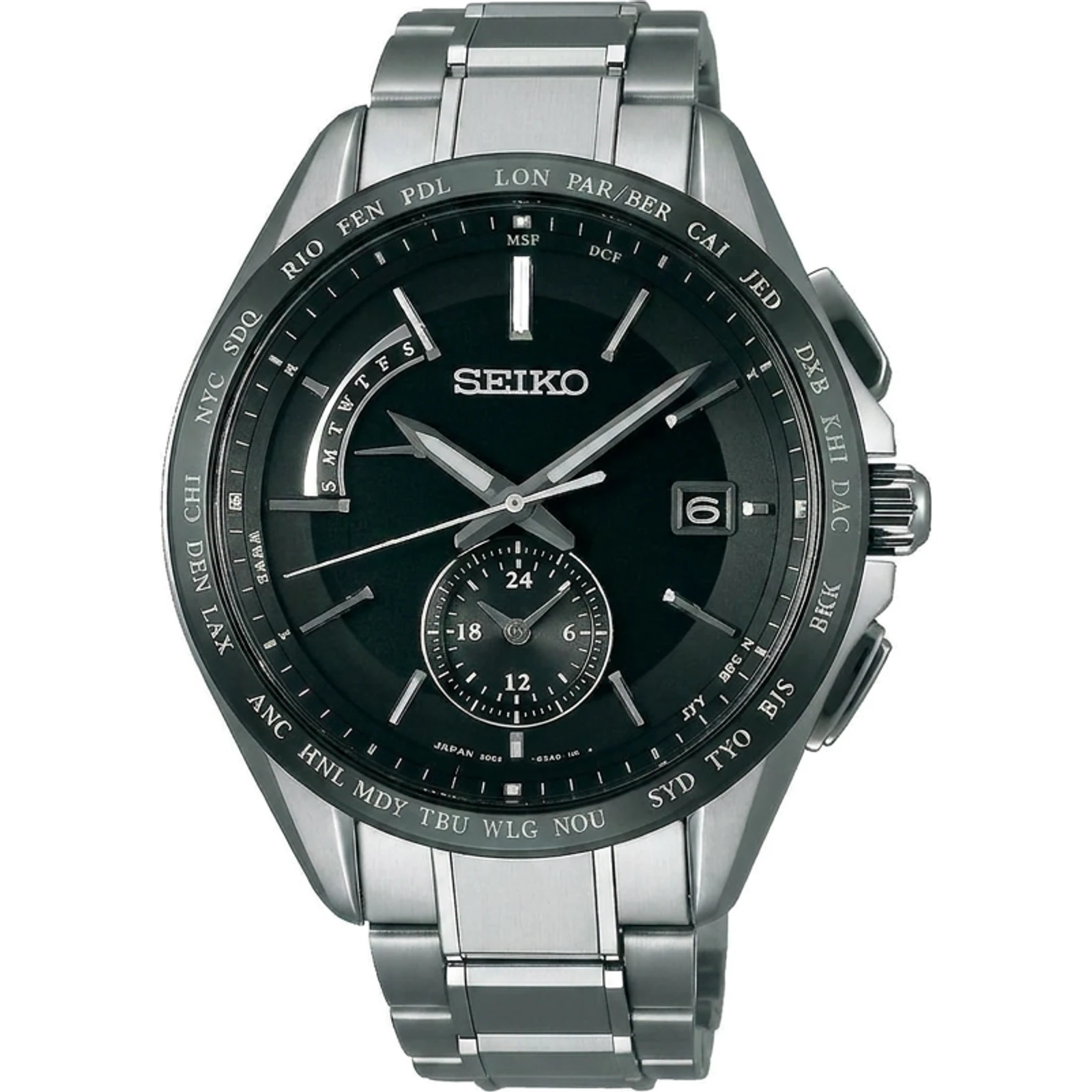 Seiko Brightz SAGA233 - Brightz Quartz Black Dial Titanium