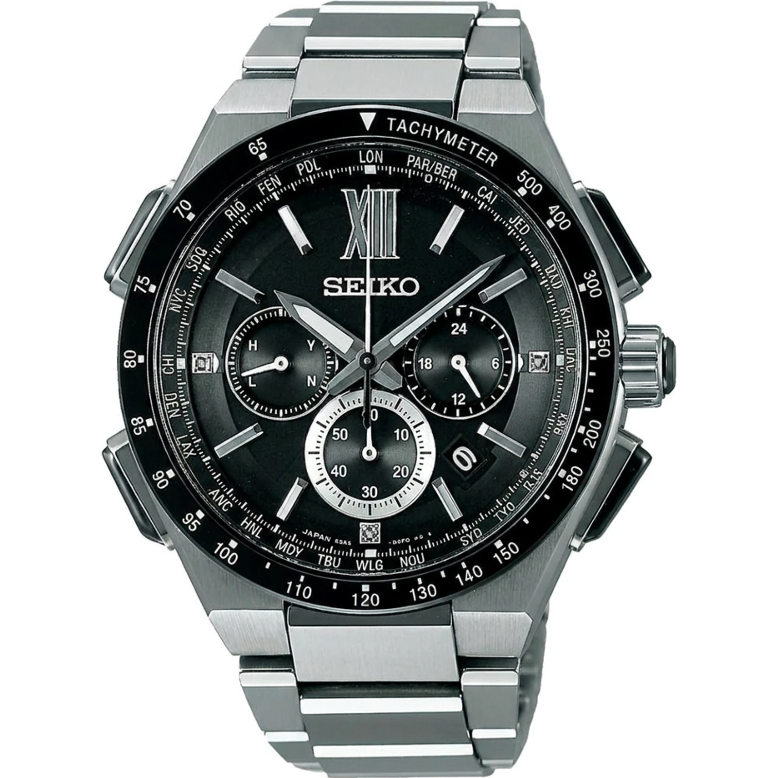 Seiko Brightz SAGA205 - Brightz SOLAR Black Dial Ceramic