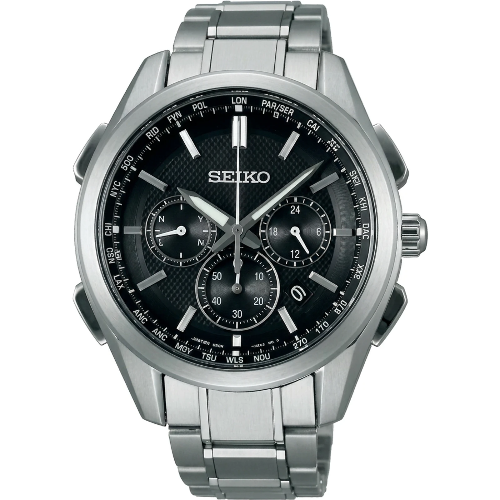Seiko Brightz SAGA197 - Brightz Quartz Black Dial Titanium