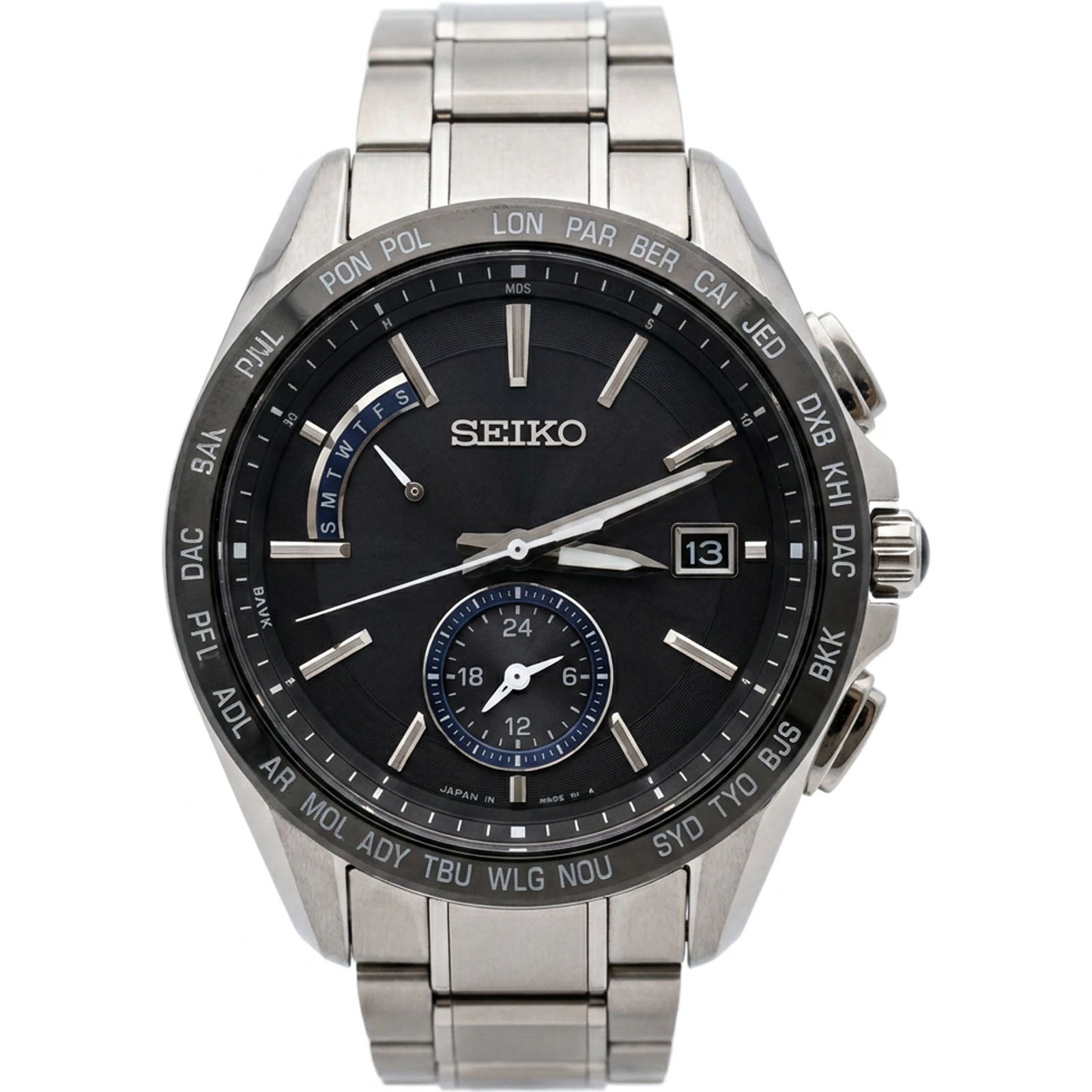 Seiko Brightz SAGA235 - Brightz Quartz Black Dial Titanium