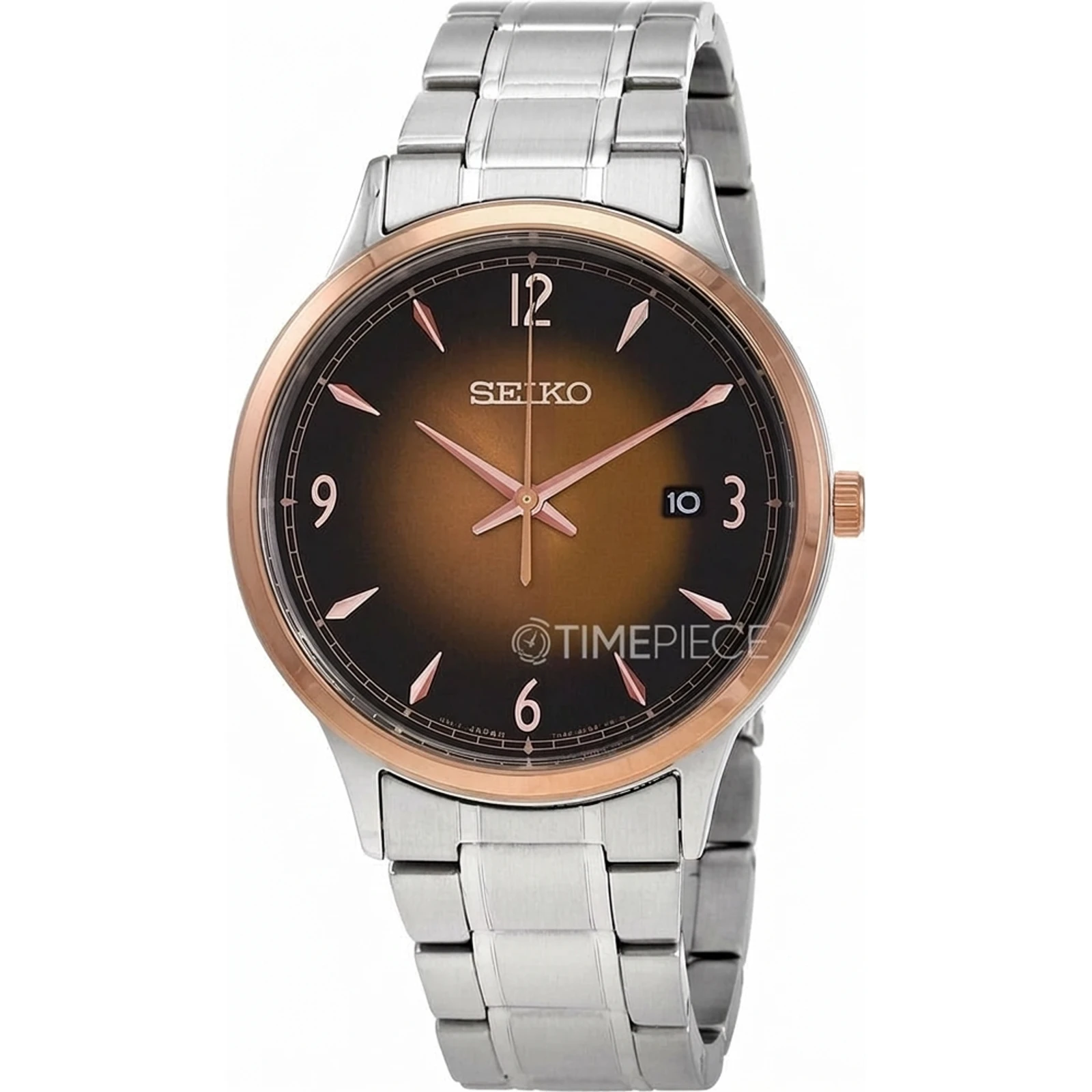 Seiko SGEH90P1 Essentials Quartz Brown Dial Stainless Steel