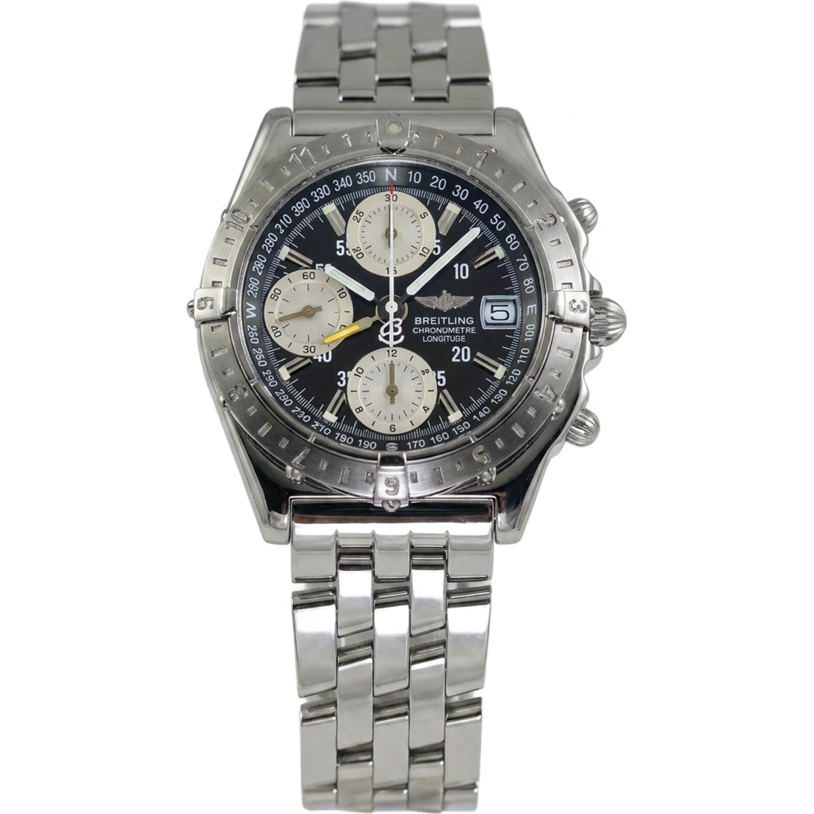 Breitling Chronometre Longitude Black Dial Chronograph A20348