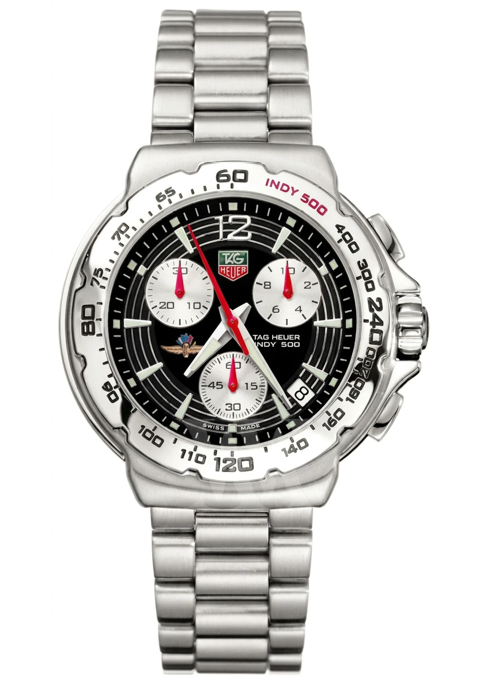 TAG Heuer Indy 500 Chrono Black Dial Quartz S/Steel 43mm CAC111B (2013)