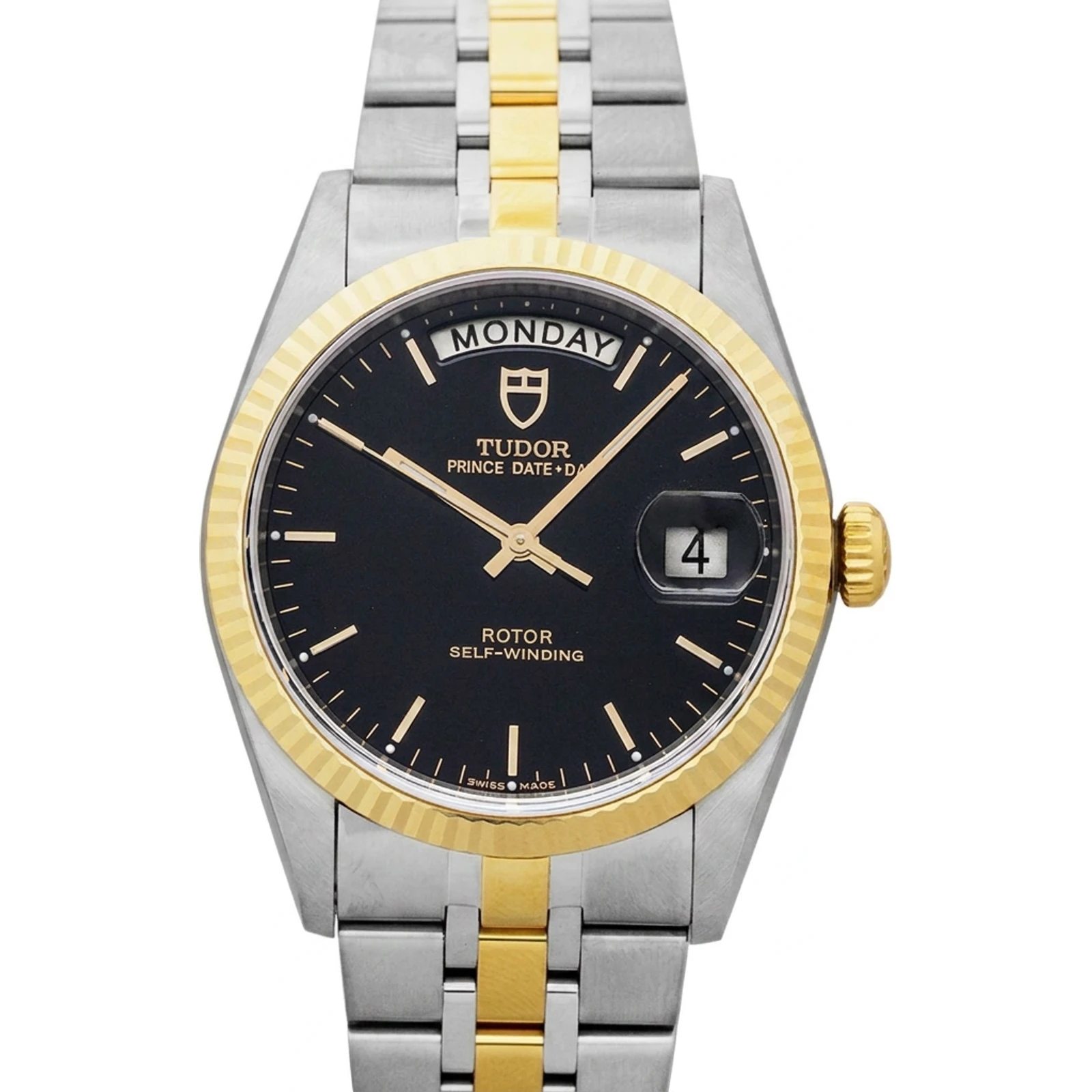 Tudor Date Day Automatic Black Dial Stick Index Men's 76213-0010