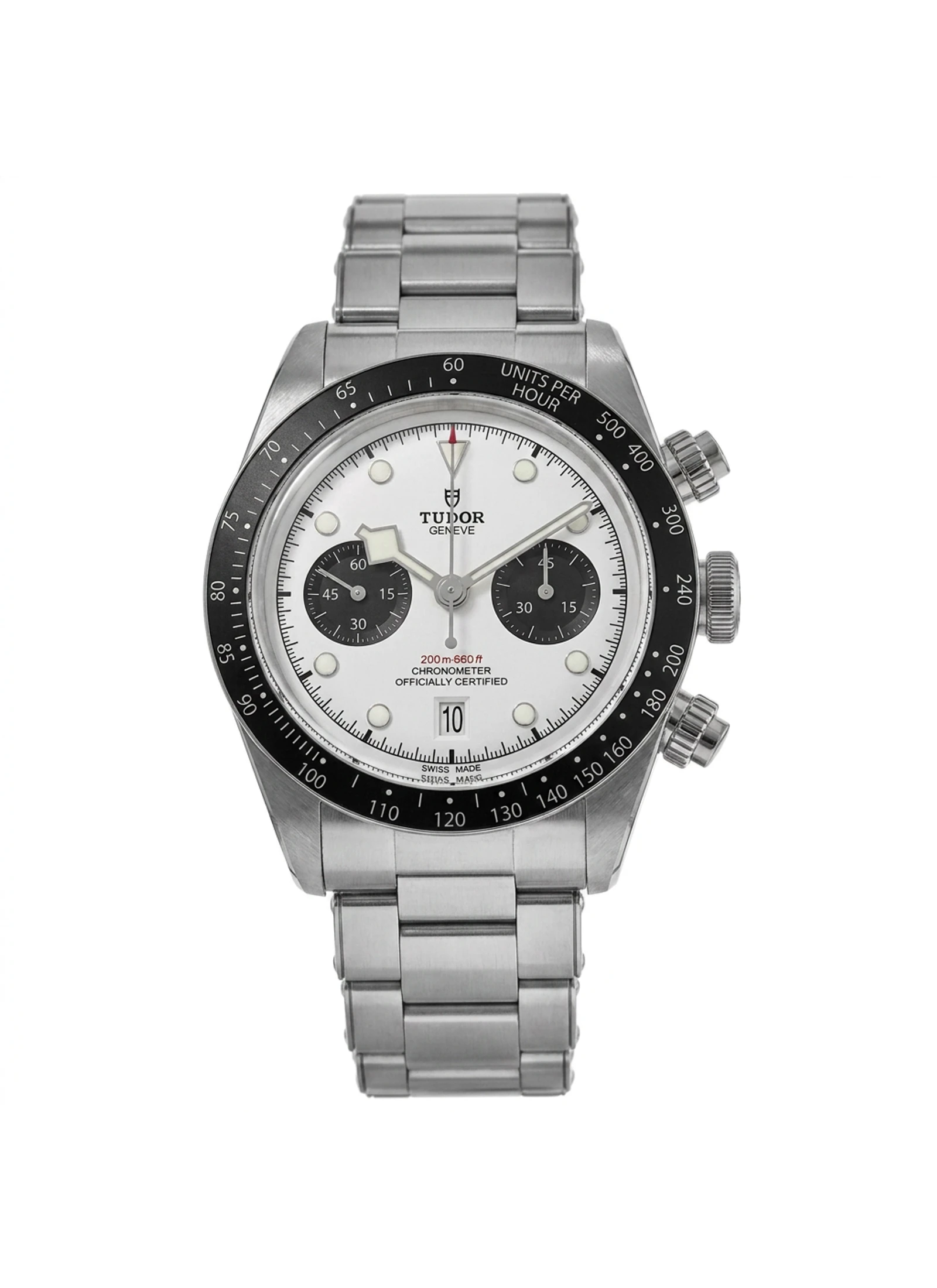 Tudor Heritage Black Bay Chrono 41 Chronograph Boxes Black Dial Blue NATO Stainless Steel Auto M79350-0002