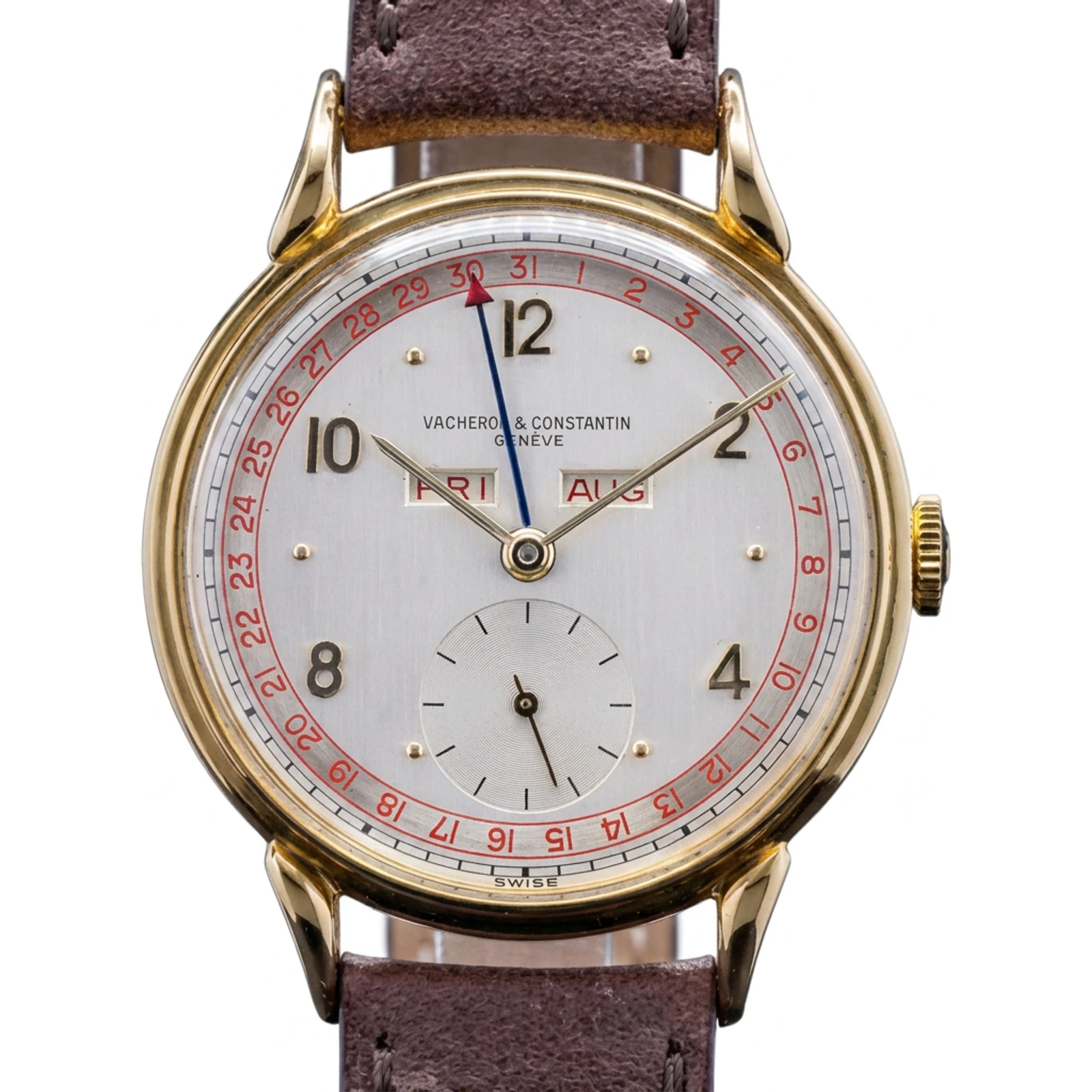 Vacheron Constantin 4240 Triple Calendar 1948 18k Solid Gold Claw Lug