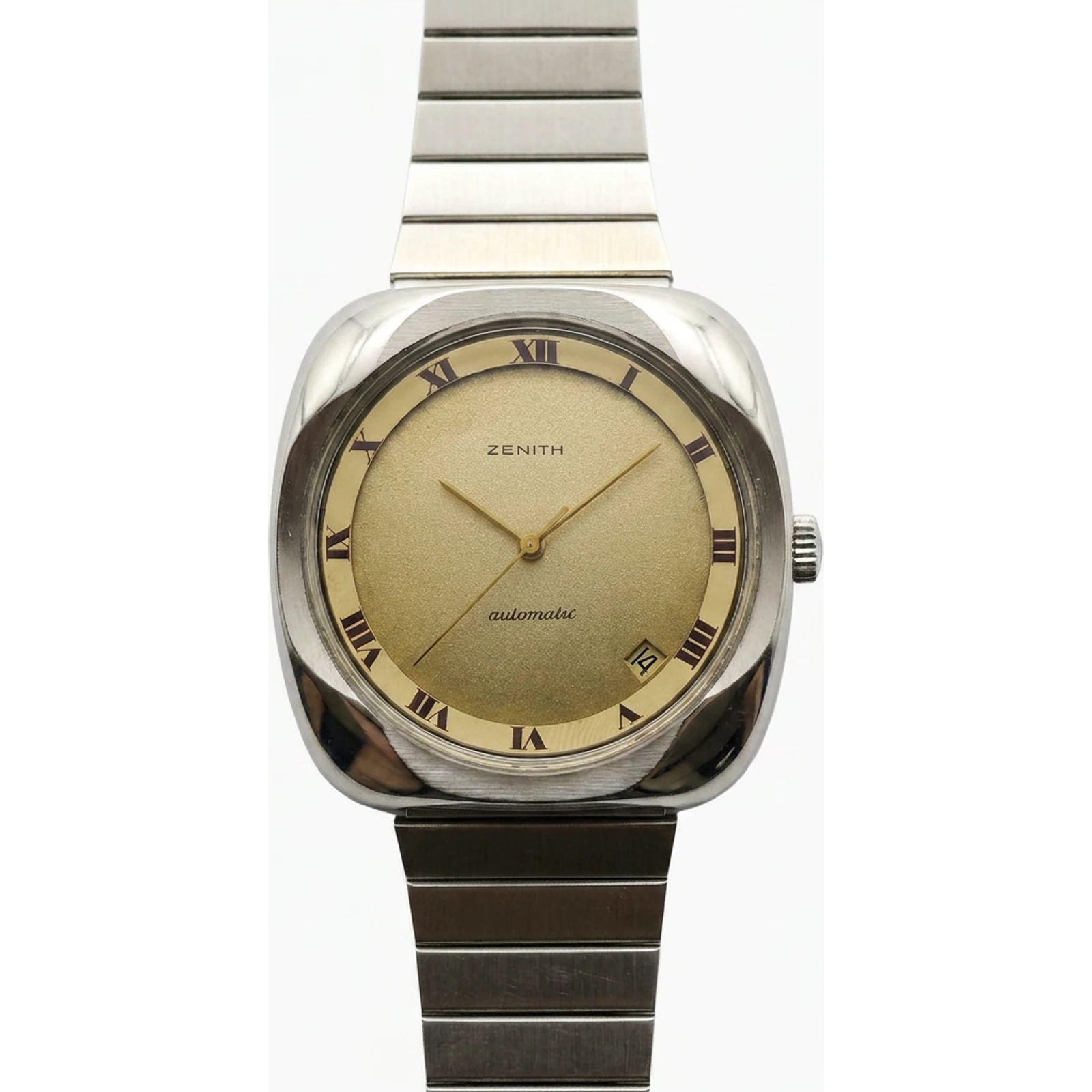 Zenith Movado Assymetrical Yellow Gold Lapis Lazuli Dial LARGE USED Watch Only 01.0060.380