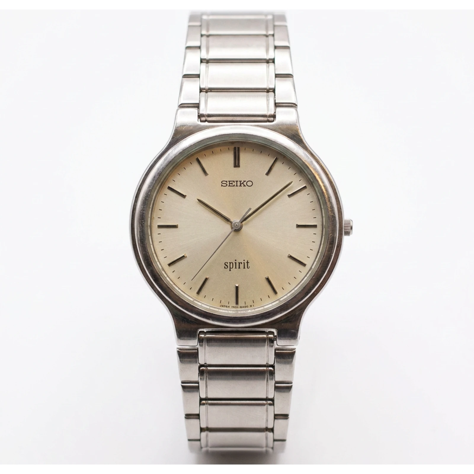 Seiko SPRIT QUARTZ 7N01-6A70 34mm Gold Dial Runs New Battery