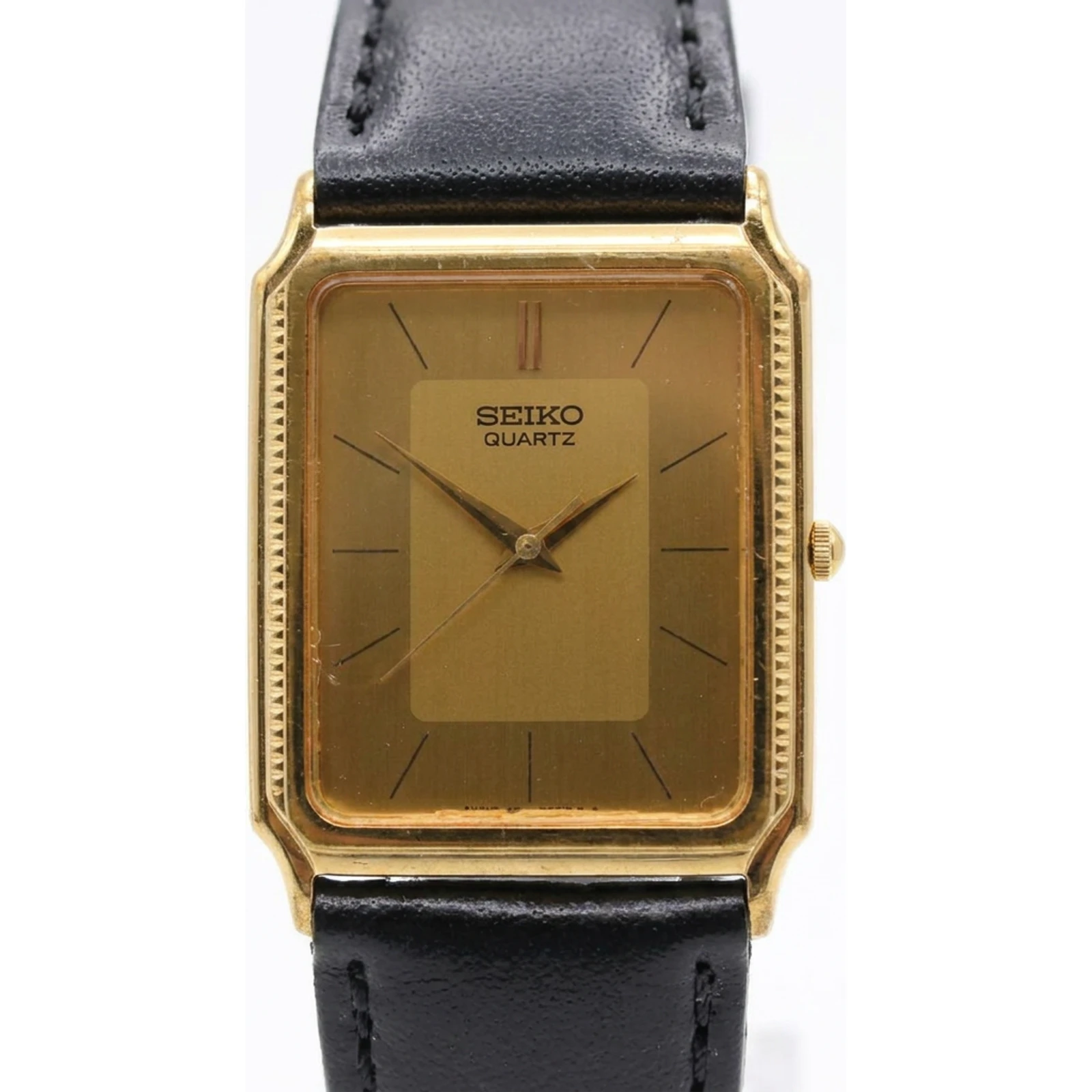 Seiko 1982 Tank Quartz Gold Dial 9521-5040 JDM Swiss