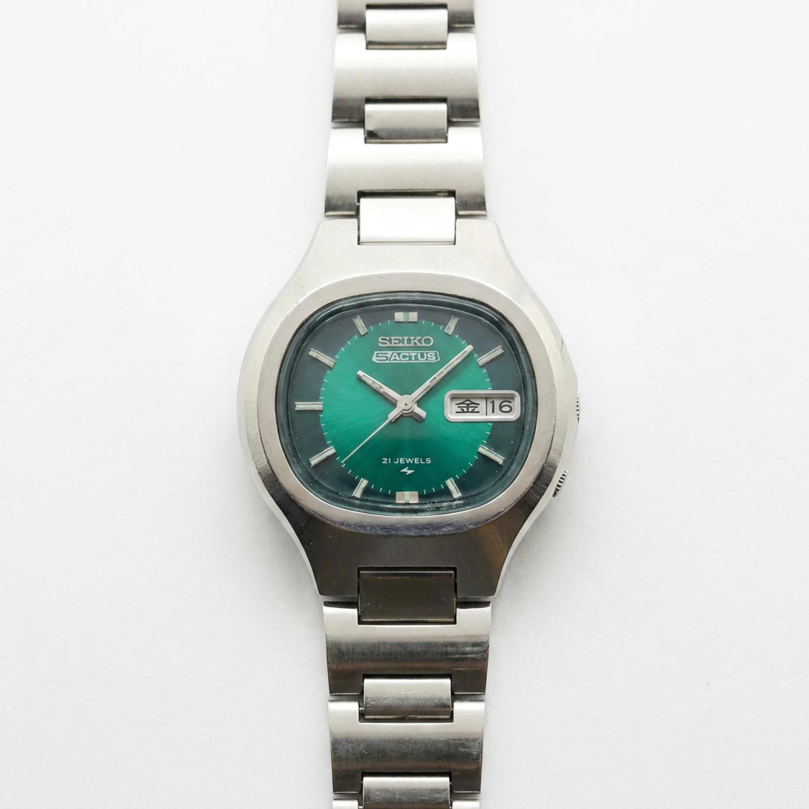 Seiko 1977 Actus Automatic 21Jewels Blue Two-Tone Dial 7019-5010 Days/Date Kanji