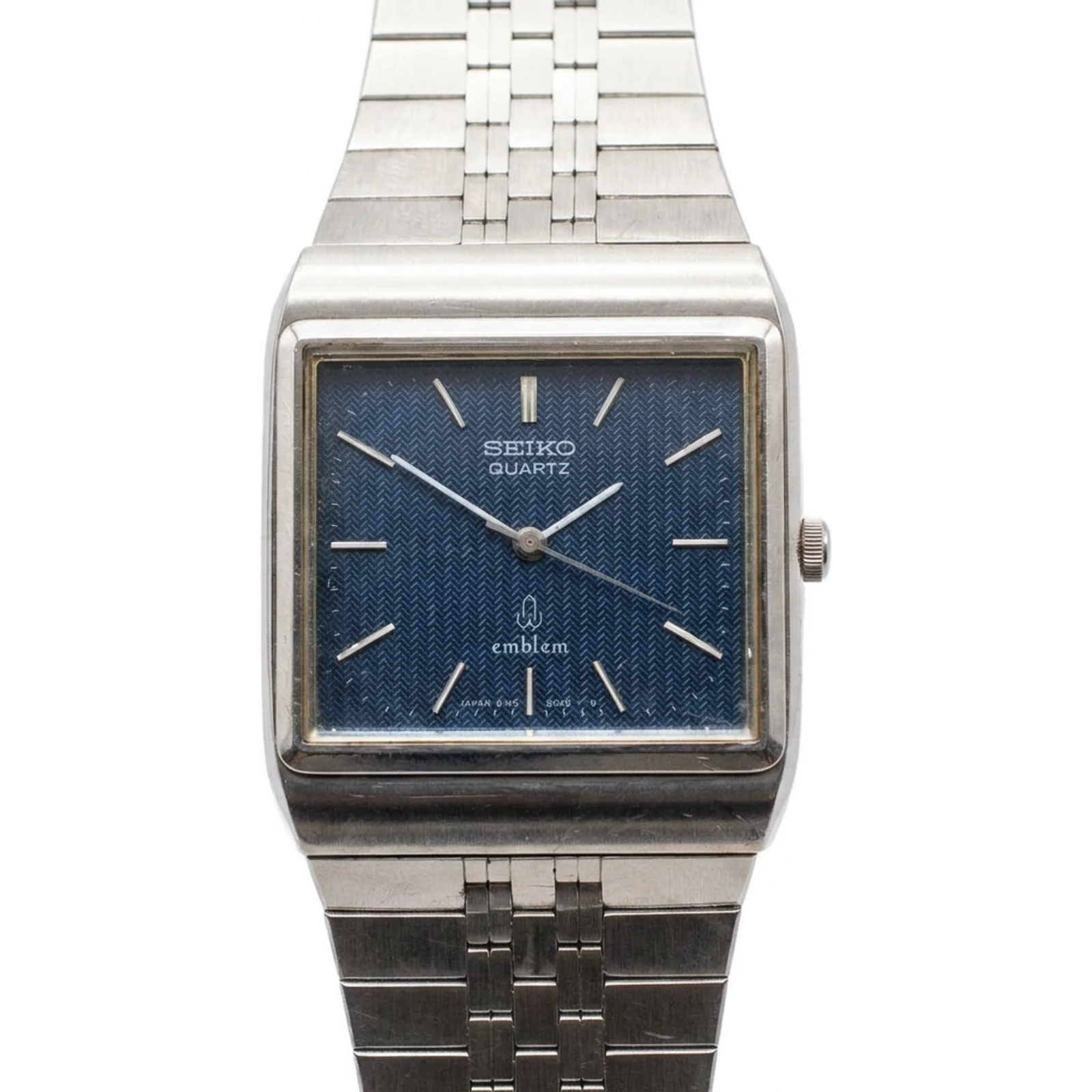 Seiko 1976 Emblem Quartz Silver Texture Dial 4120-5020 JDM Japan