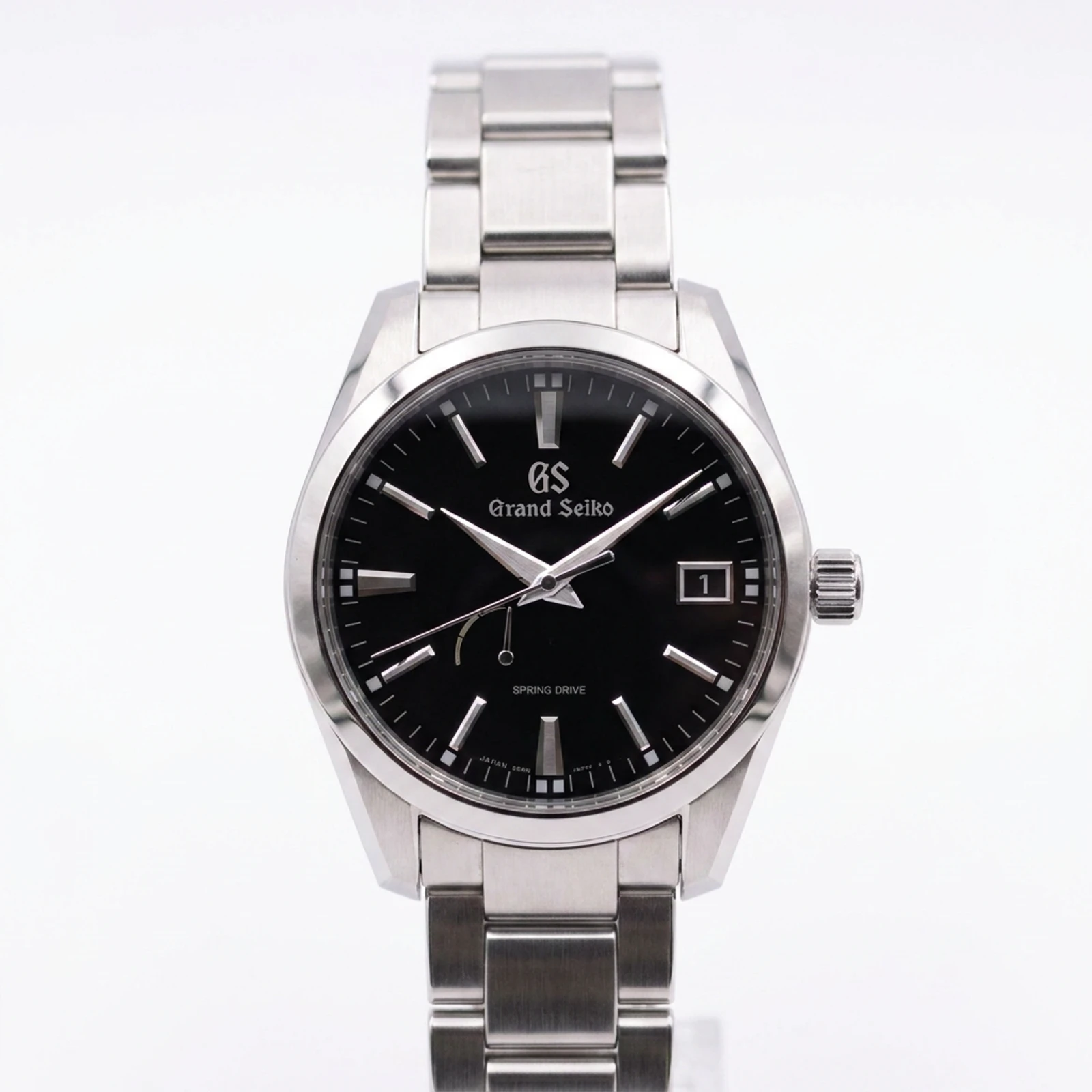 Seiko GS SBGA301 - Spring Drive Stainless Steel Black Bracelet