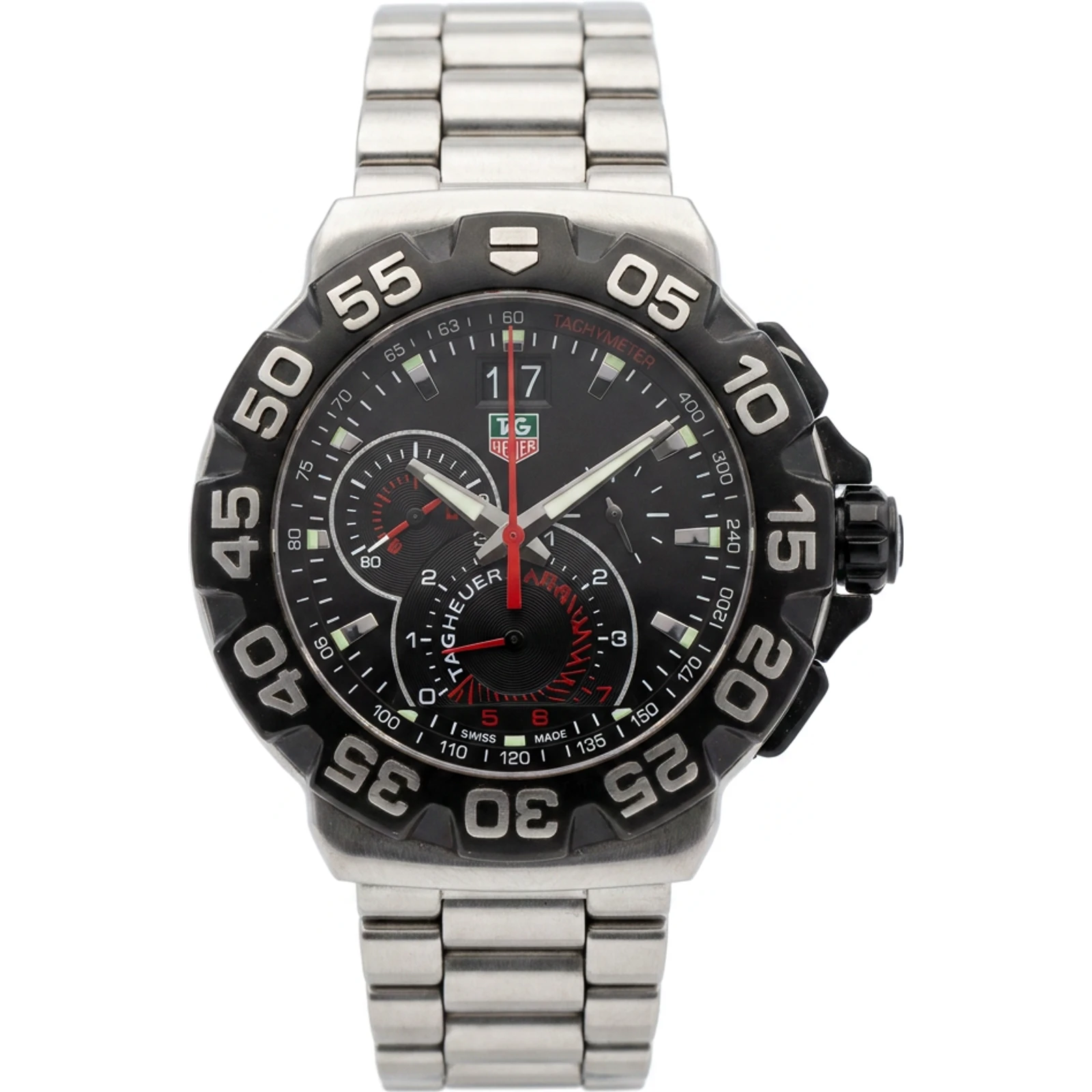 TAG Heuer F1 Indy 500 Chronograph Grey Dial Stainless Steel 43mm CAH101 Configuration Group
