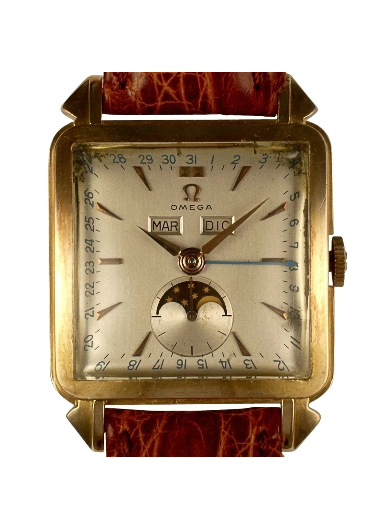 Omega Cosmic Square Triple Calendar Moonphase 3944
