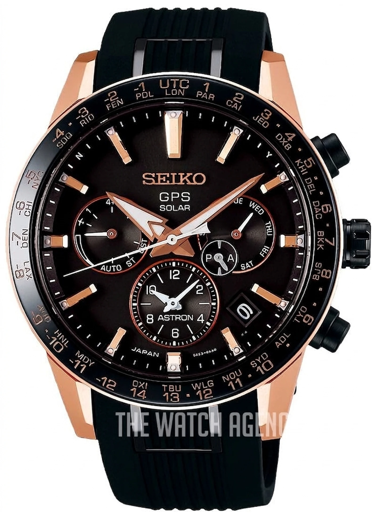 Seiko Astron GPS Solar SSJ007J1 Titanium Ceramic Bezel Black