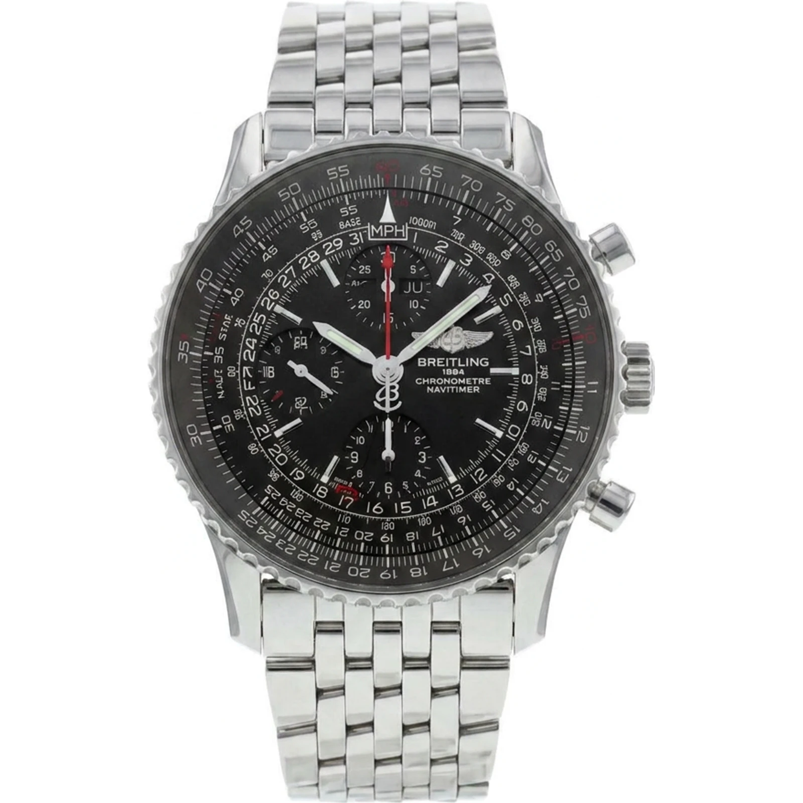 Breitling Navitimer 1884 Limited Edition Black Dial Automatic 46MM Bx/Prs A21350