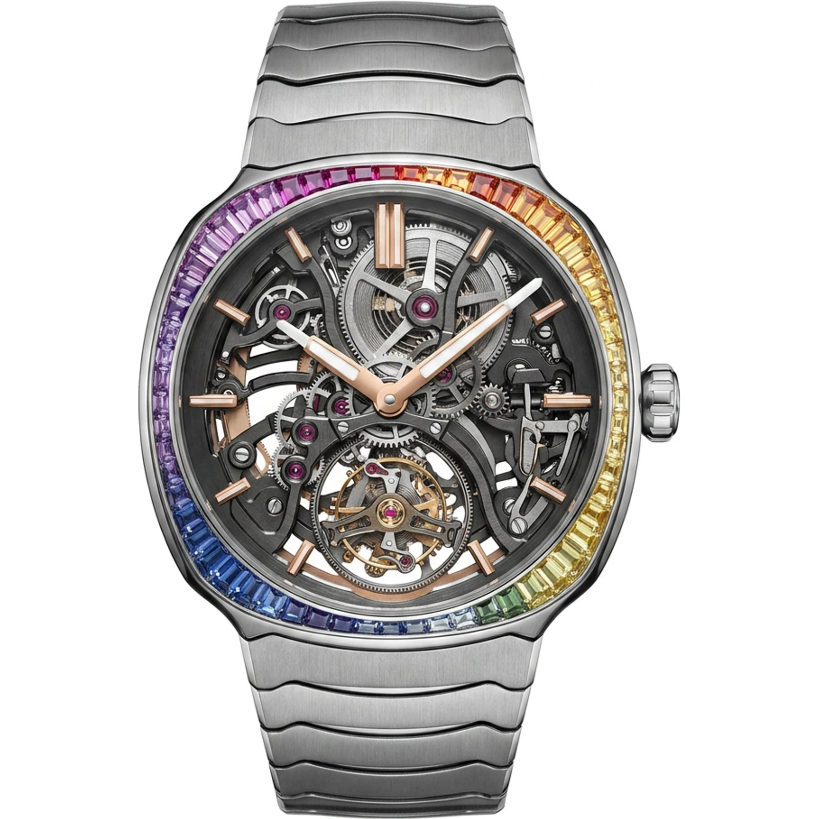 H. Moser & Cie. Streamliner Tourbillon Skeleton Rainbow 6814-1201