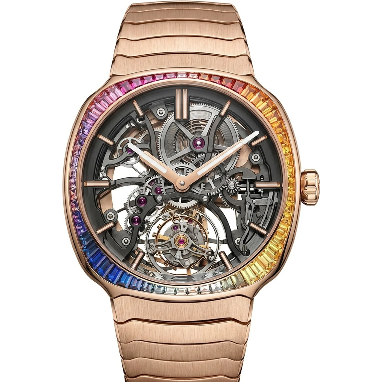 H. Moser & Cie. Streamliner Tourbillon Skeleton Rainbow Gold 6814-0401