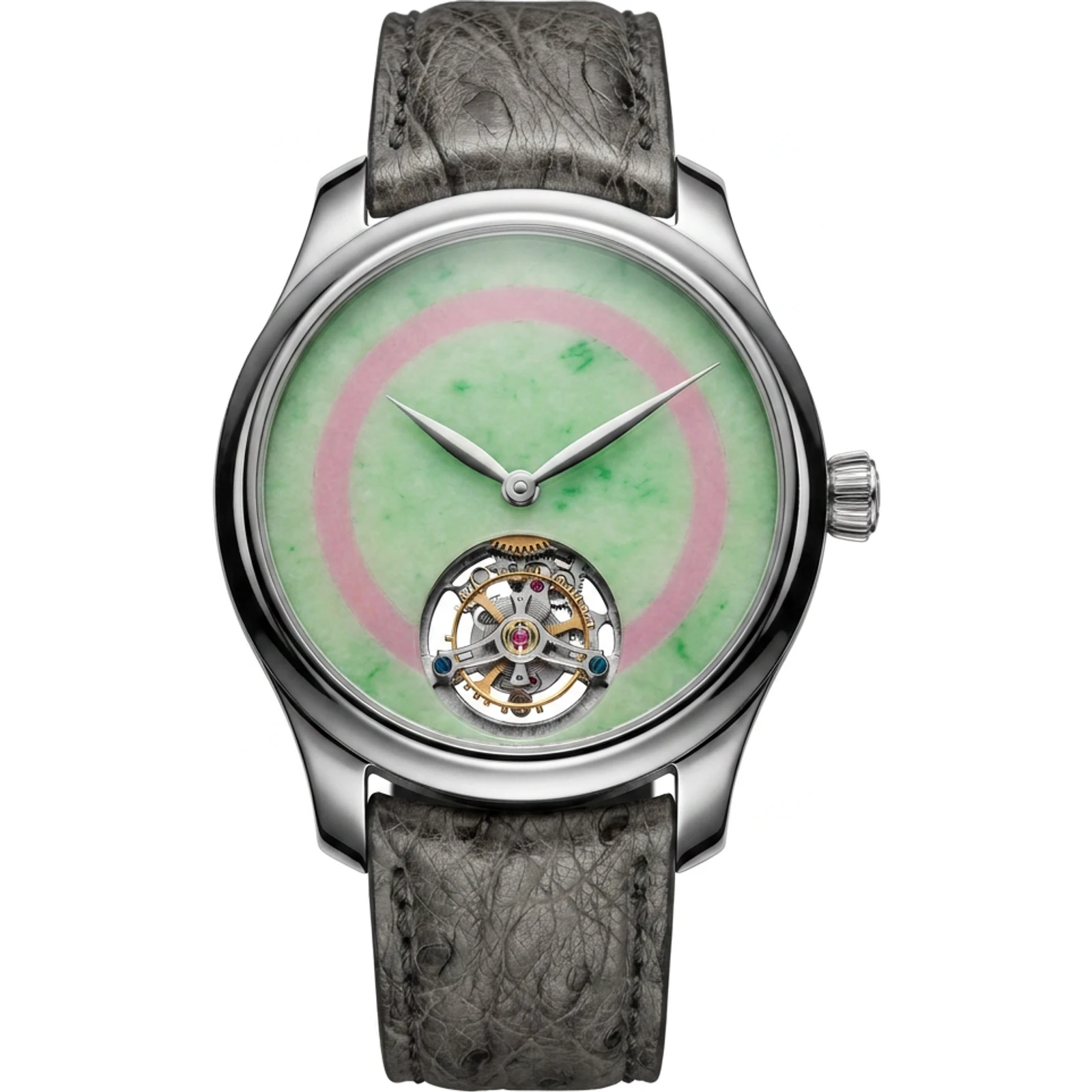 H. Moser & Cie. Endeavour Tourbillon Concept Pop Burmese Jade And Pink Opal 1805-1206