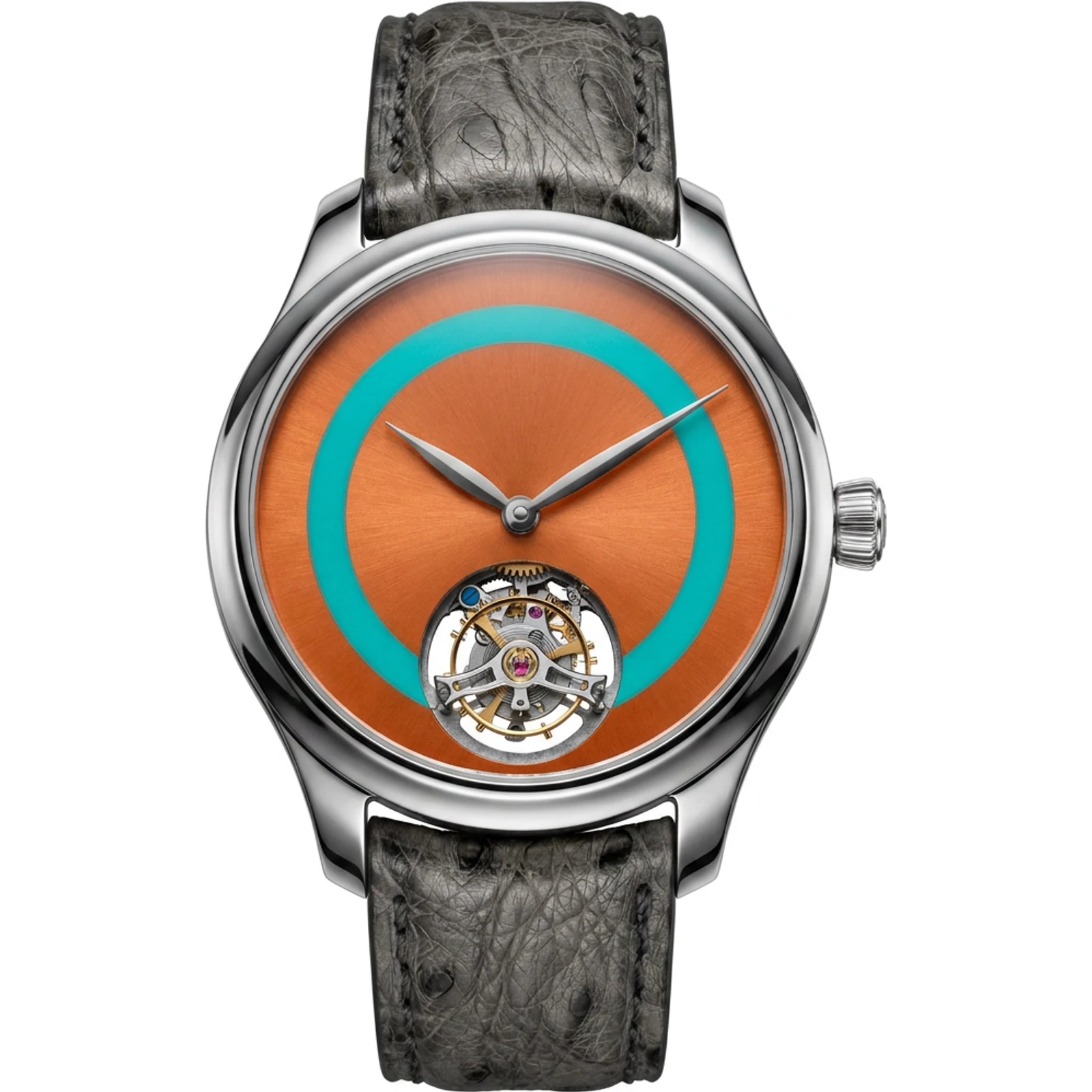 H. Moser & Cie. Endeavour Tourbillon Concept Pop Deep Orange Coral And Turquoise 1805-1207