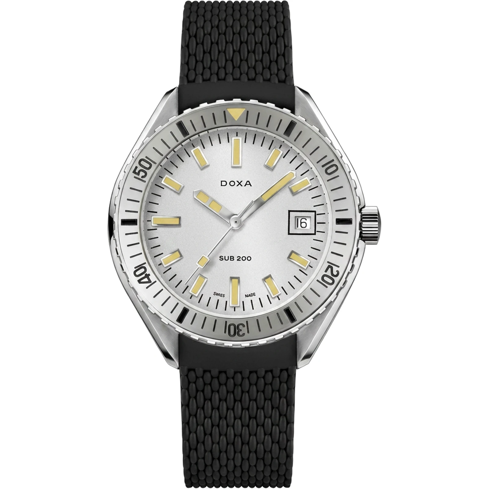 Doxa Searambler - Stainless steel / Rubber, small 796.15.021.20