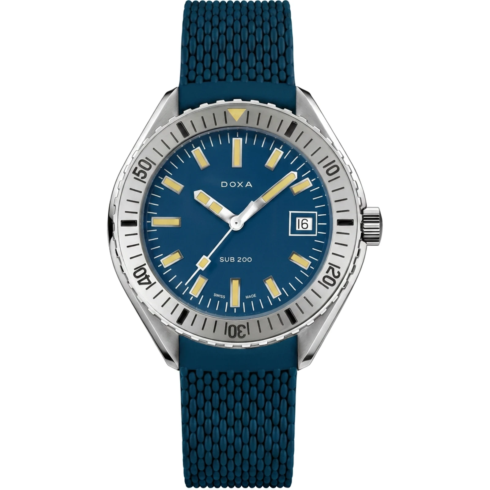 Doxa Caribbean - Stainless steel / Rubber, small 796.15.201.32