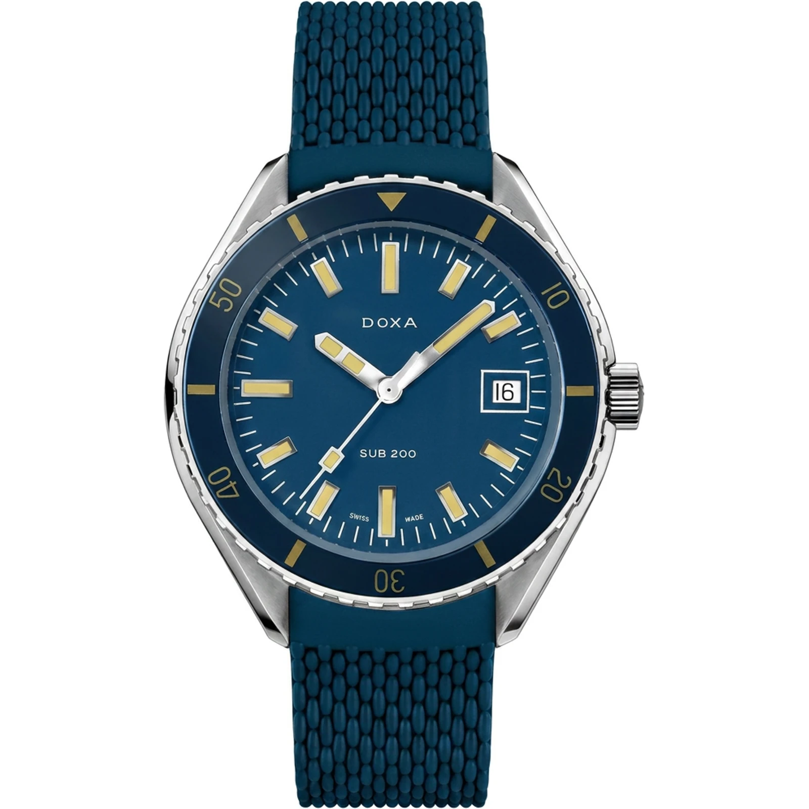 Doxa Caribbean - Sapphire / Rubber, small 799.15.201.32