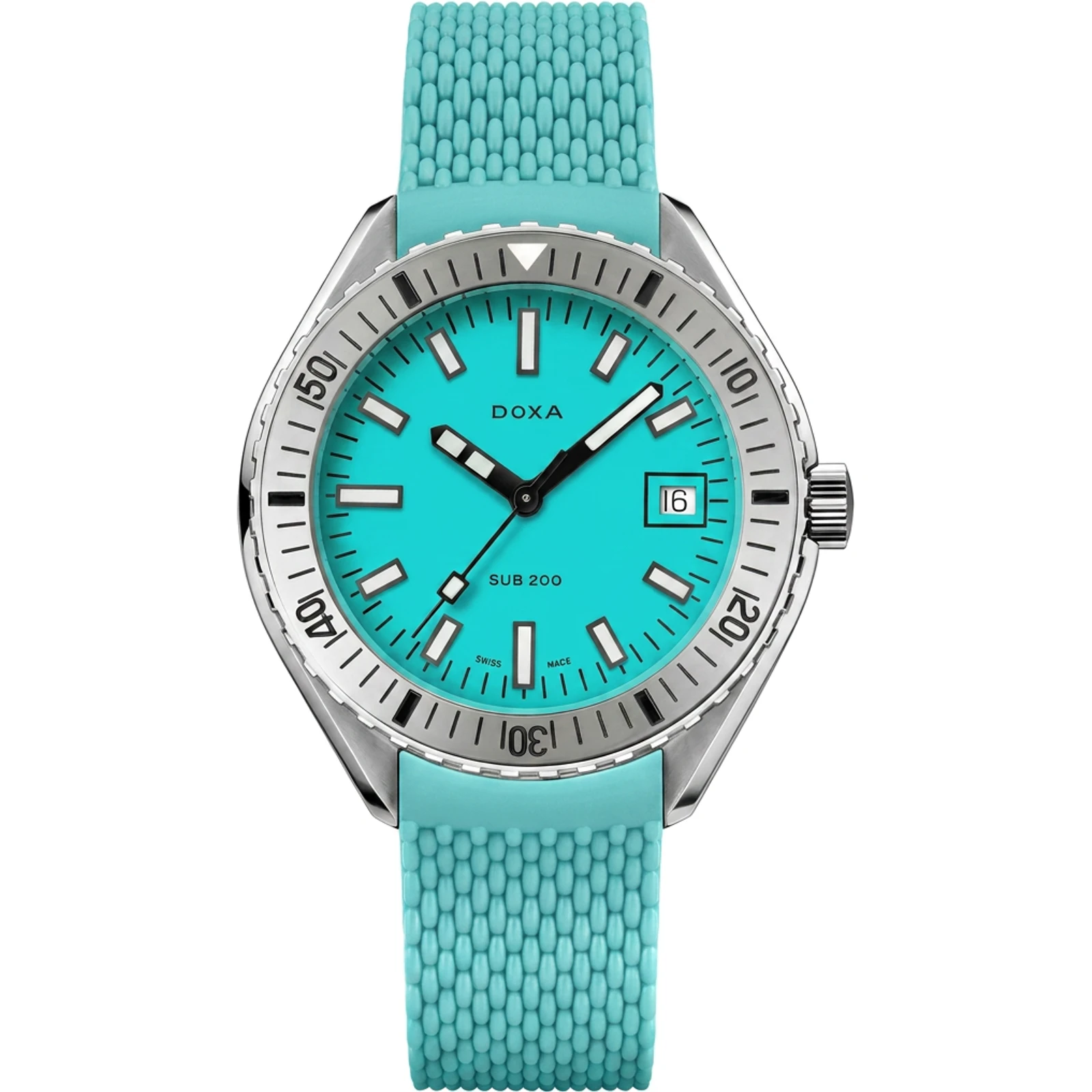 Doxa Aquamarine - Stainless steel / Rubber, standard 796.10.241.25