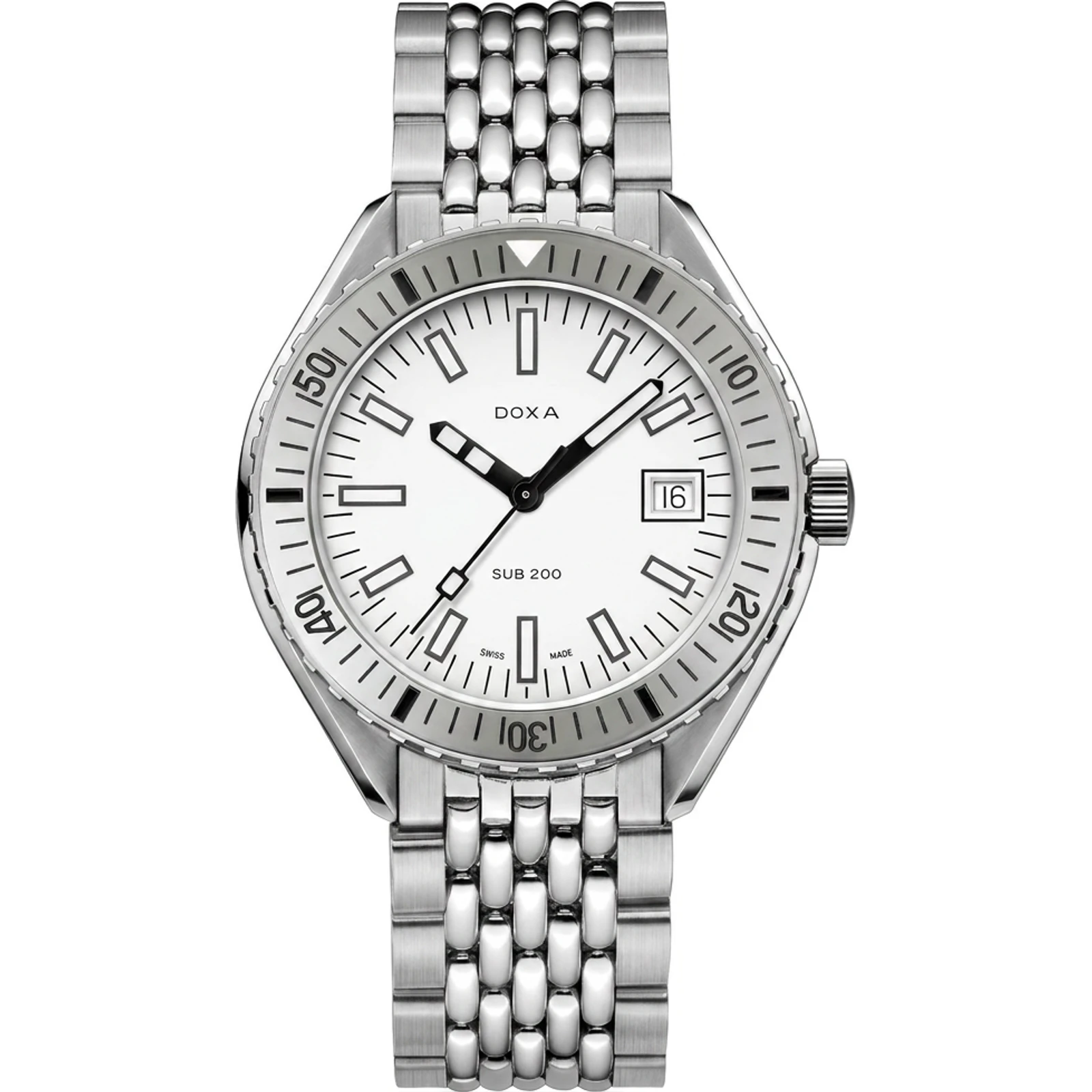 Doxa Whitepearl - Stainless steel / Stainless Steel 796.10.011.10