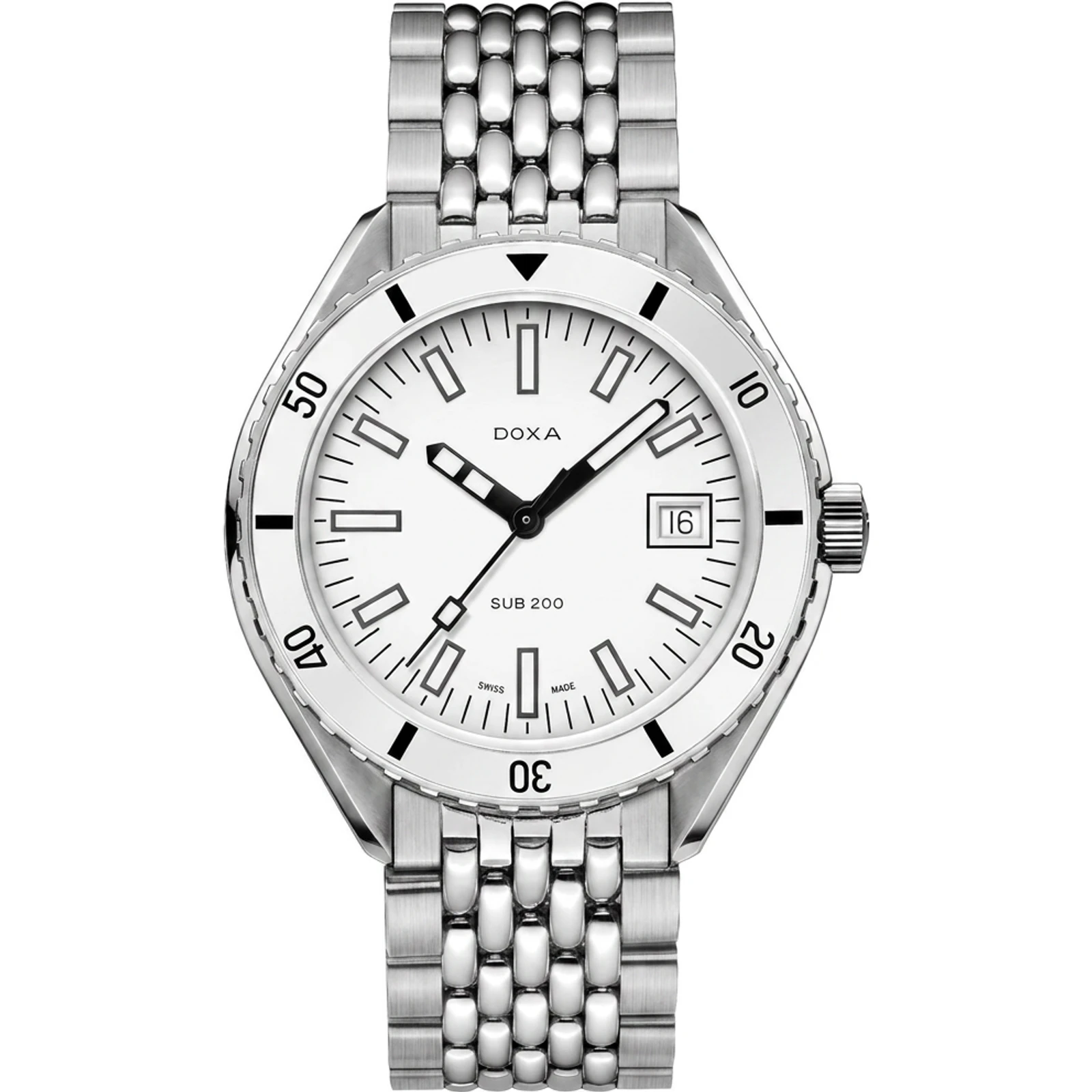 Doxa Whitepearl - Sapphire / Stainless Steel 799.10.011.10